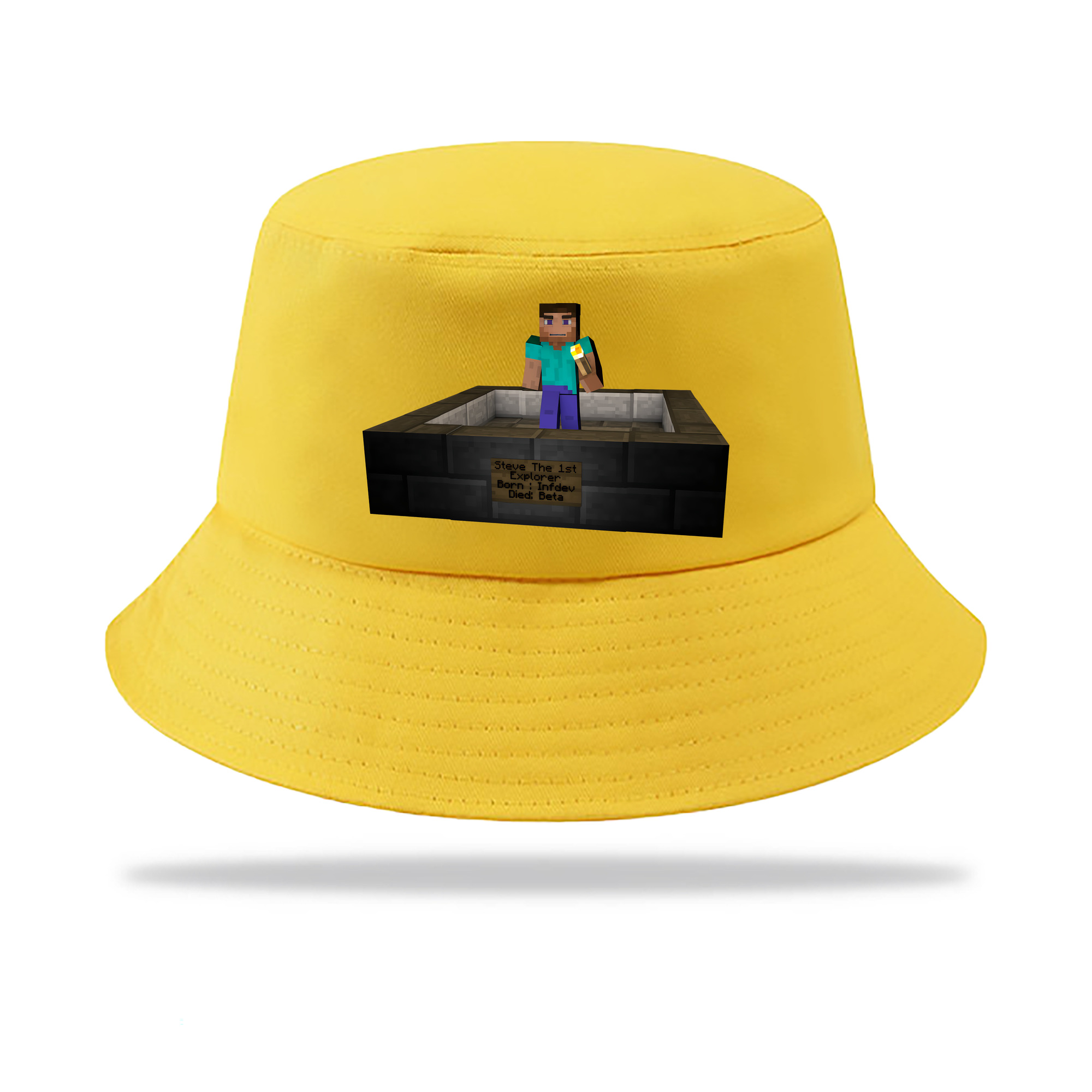 （画像用） マインクラフト ブロックの世界 Minecraft MC Block world アウトドア日除けバケットハット