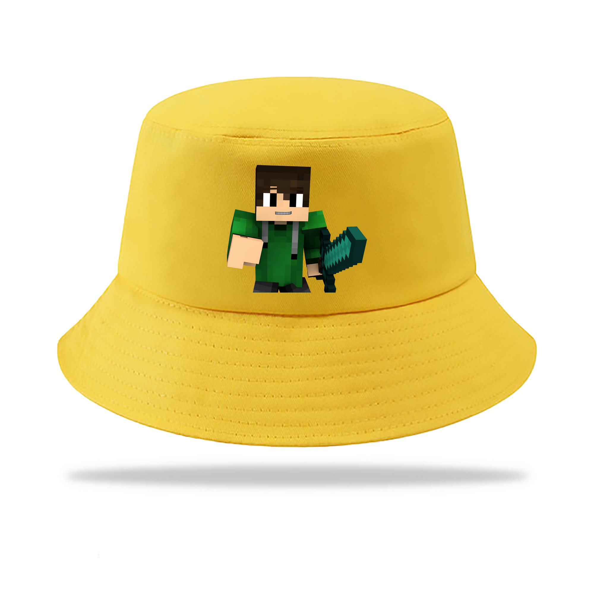 （画像用） マインクラフト ブロックの世界 Minecraft MC Block world アウトドア日除けバケットハット