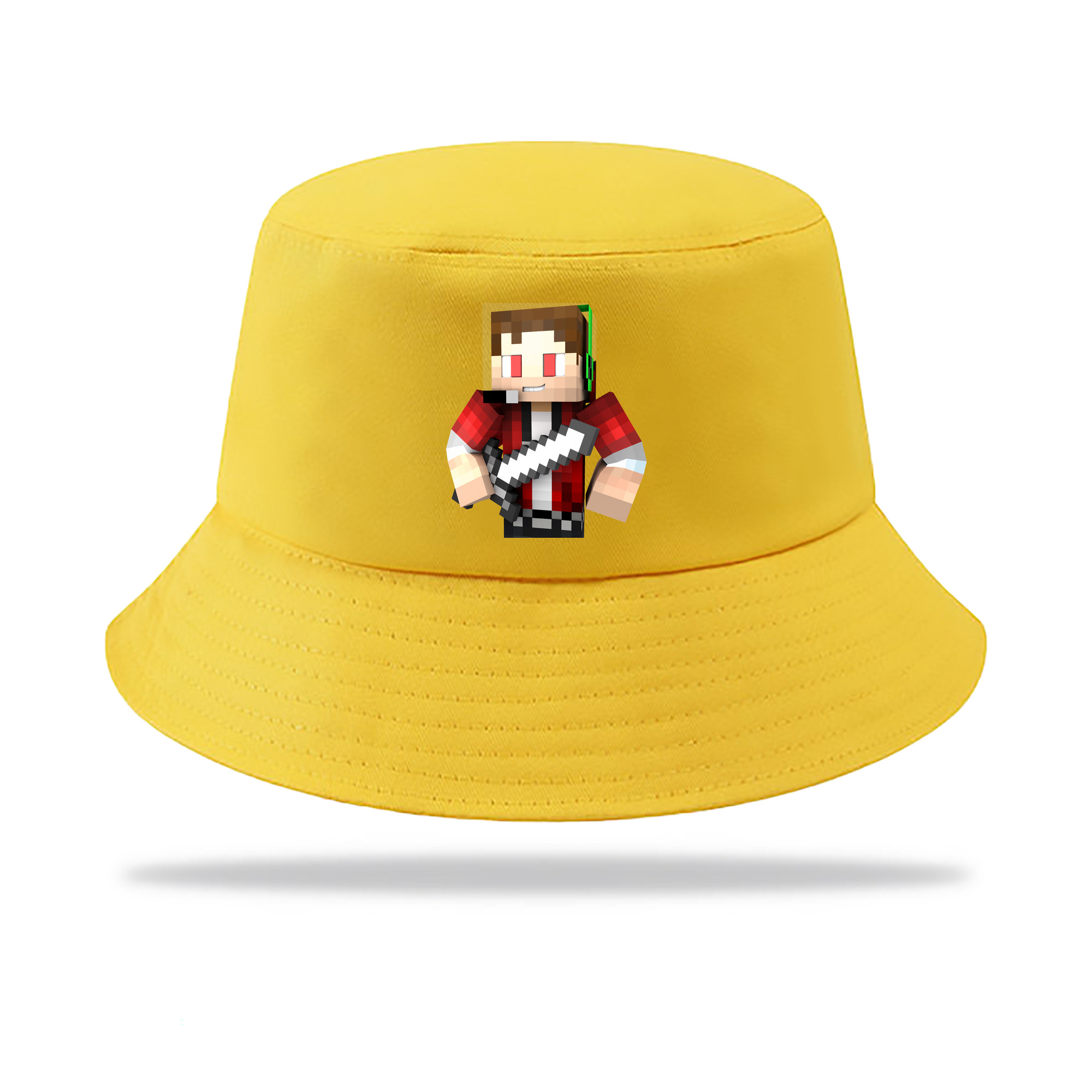 （画像用） マインクラフト ブロックの世界 Minecraft MC Block world アウトドア日除けバケットハット