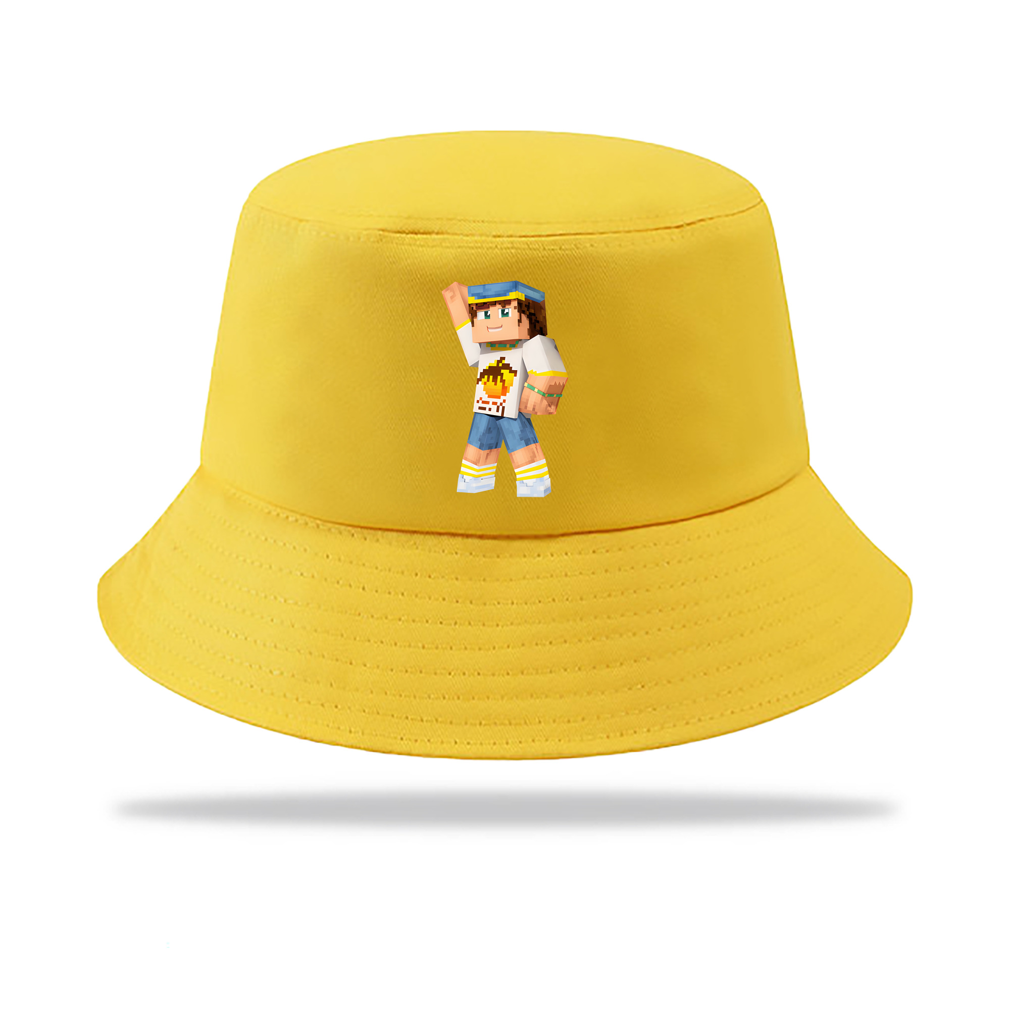 （画像用） マインクラフト ブロックの世界 Minecraft MC Block world アウトドア日除けバケットハット