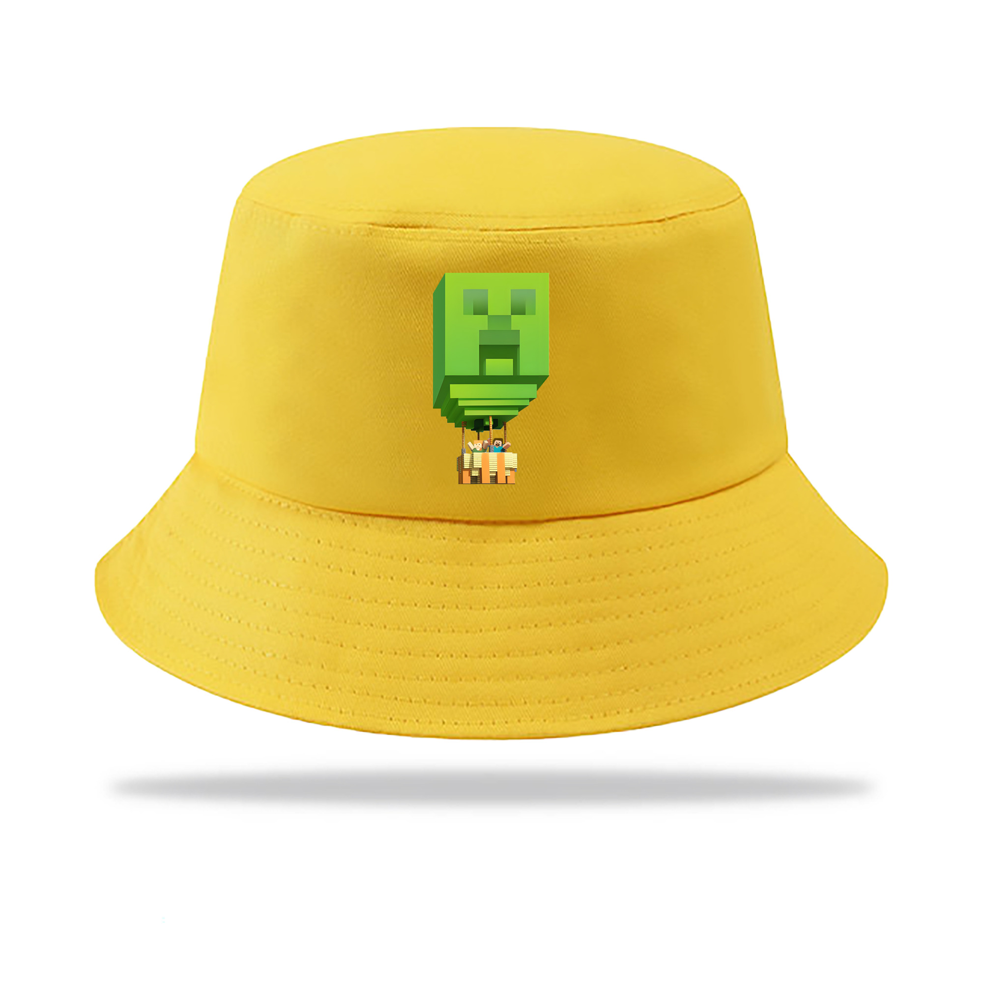 （画像用） マインクラフト ブロックの世界 Minecraft MC Block world アウトドア日除けバケットハット