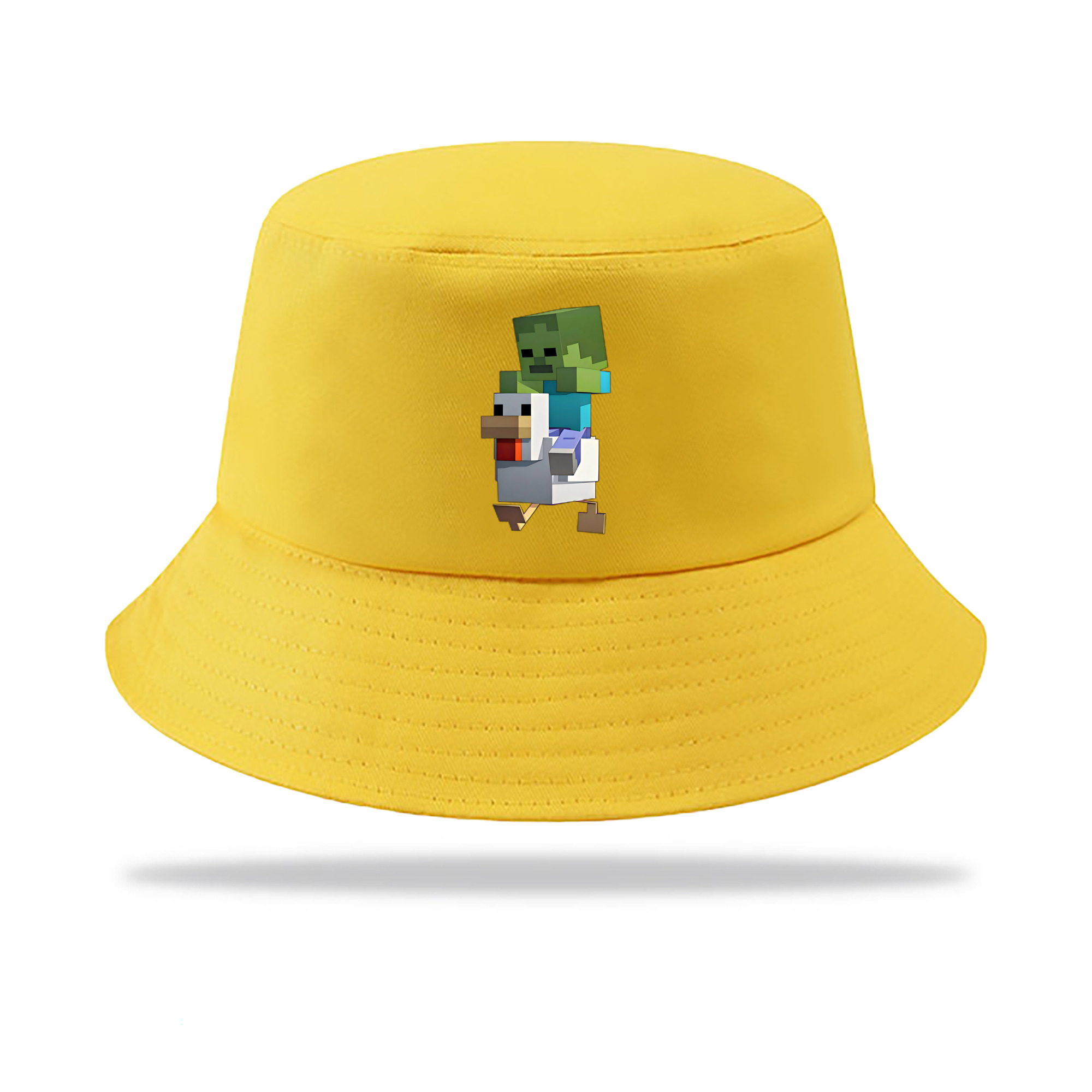 （画像用） マインクラフト ブロックの世界 Minecraft MC Block world アウトドア日除けバケットハット