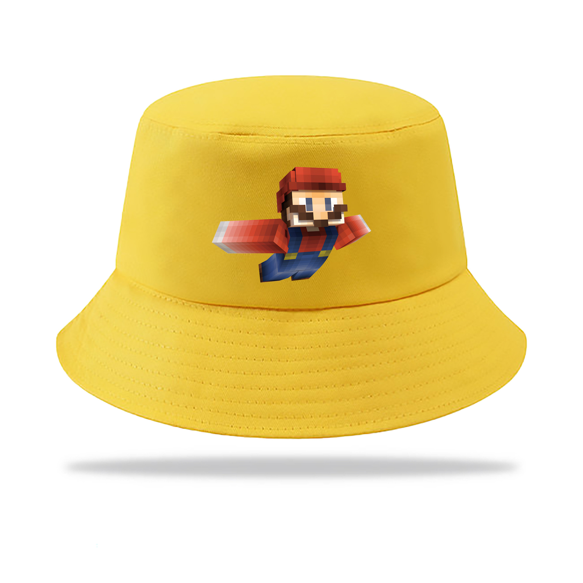 （画像用） マインクラフト ブロックの世界 Minecraft MC Block world アウトドア日除けバケットハット