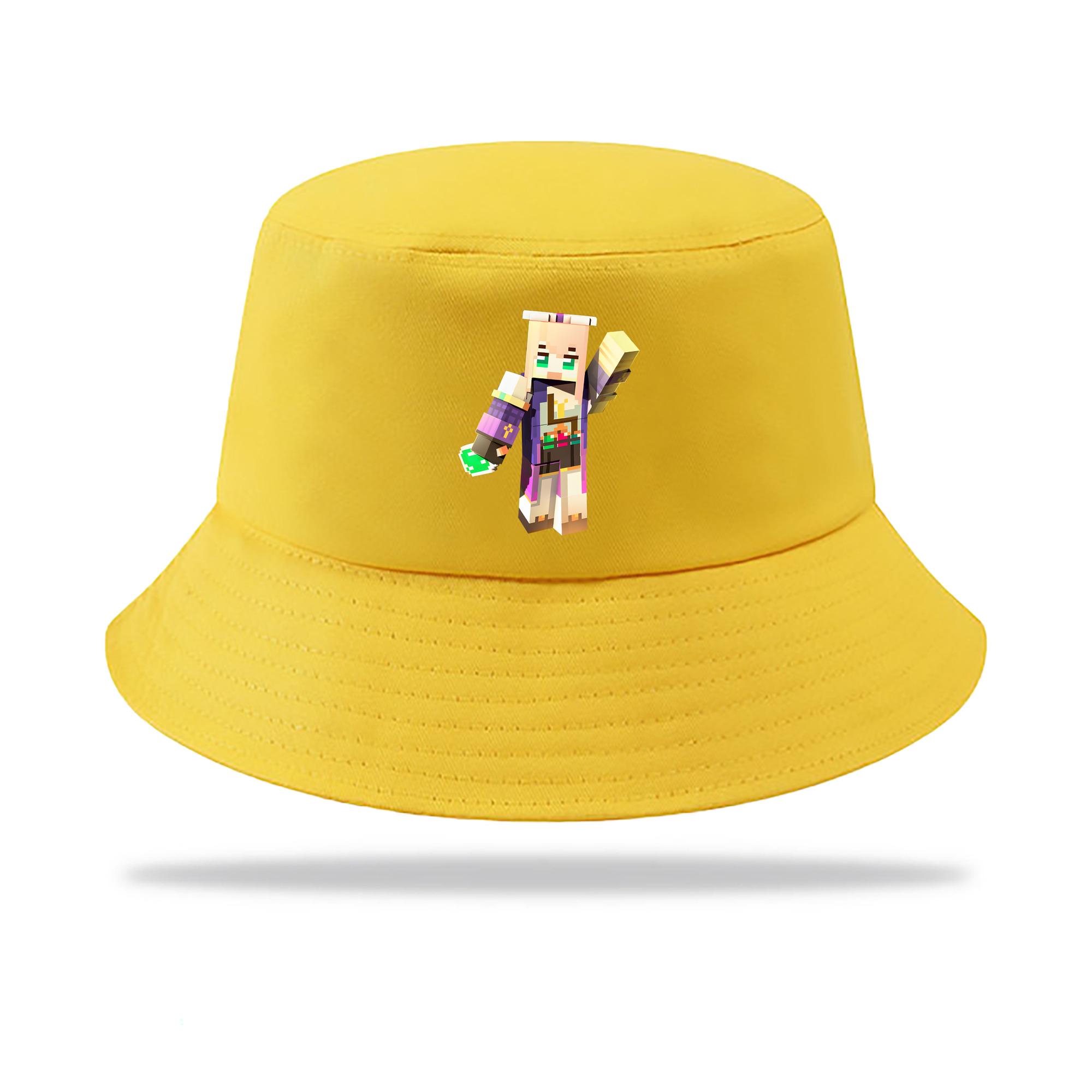 （画像用） マインクラフト ブロックの世界 Minecraft MC Block world アウトドア日除けバケットハット