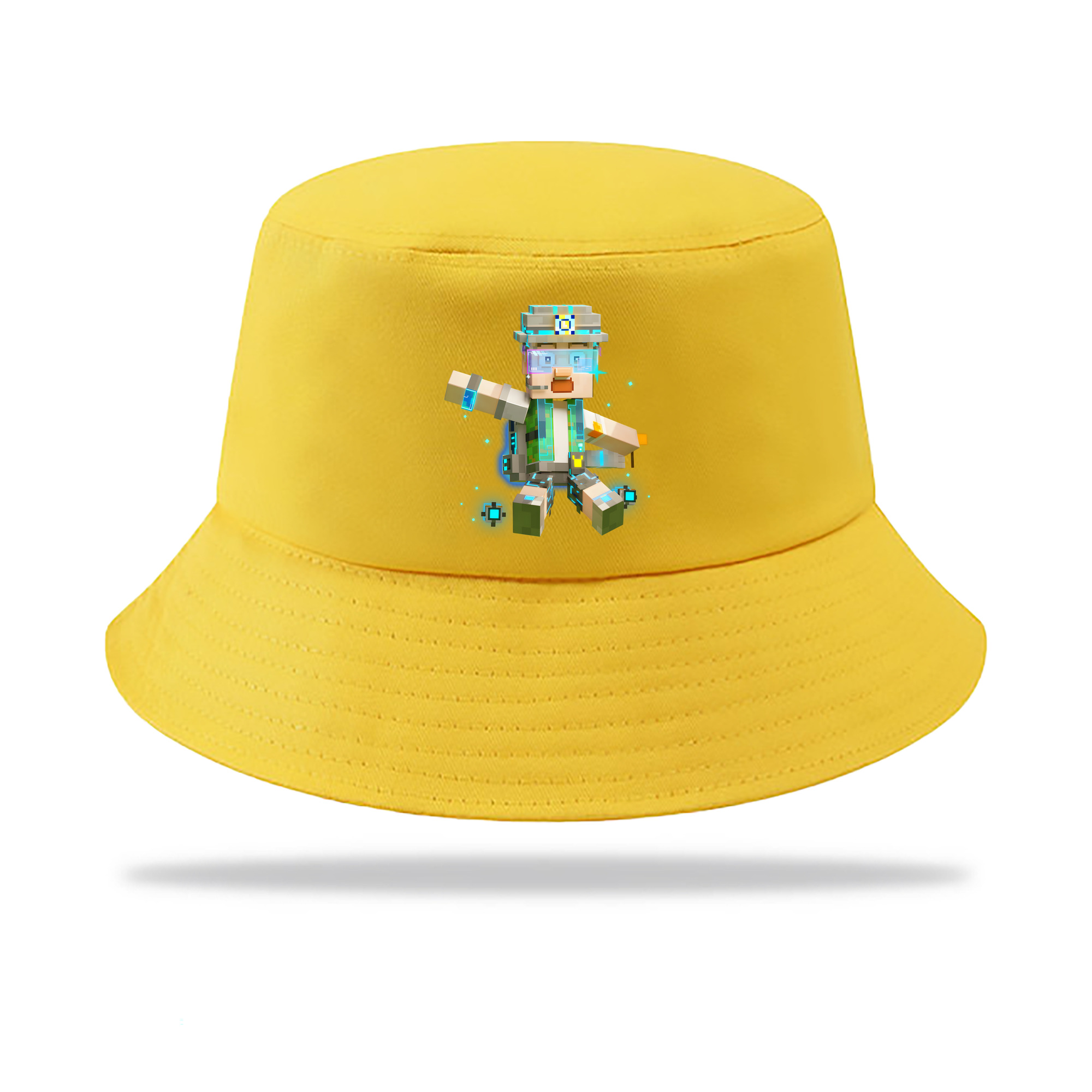 （画像用） マインクラフト ブロックの世界 Minecraft MC Block world アウトドア日除けバケットハット