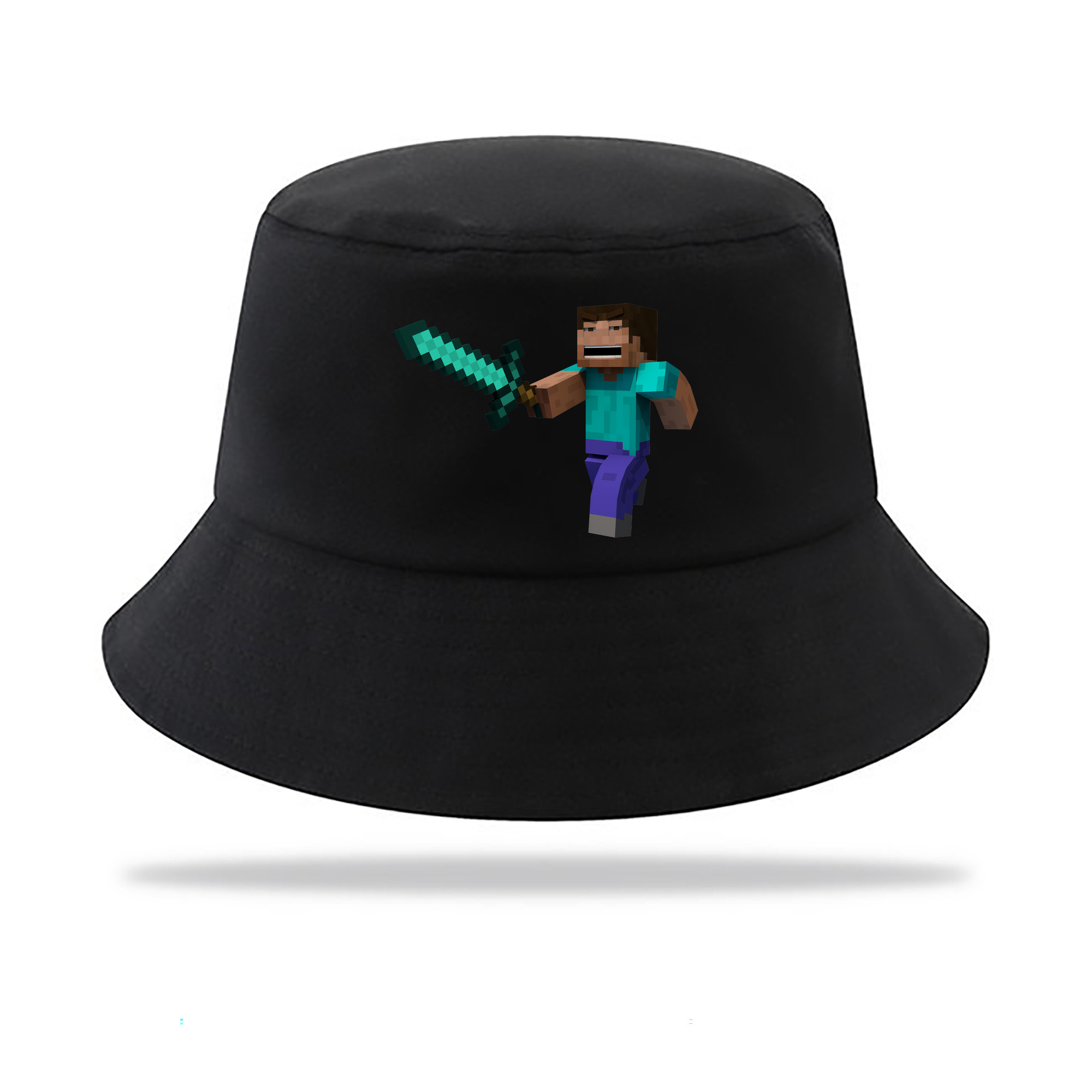（画像用） マインクラフト ブロックの世界 Minecraft MC Block world アウトドア日除けバケットハット
