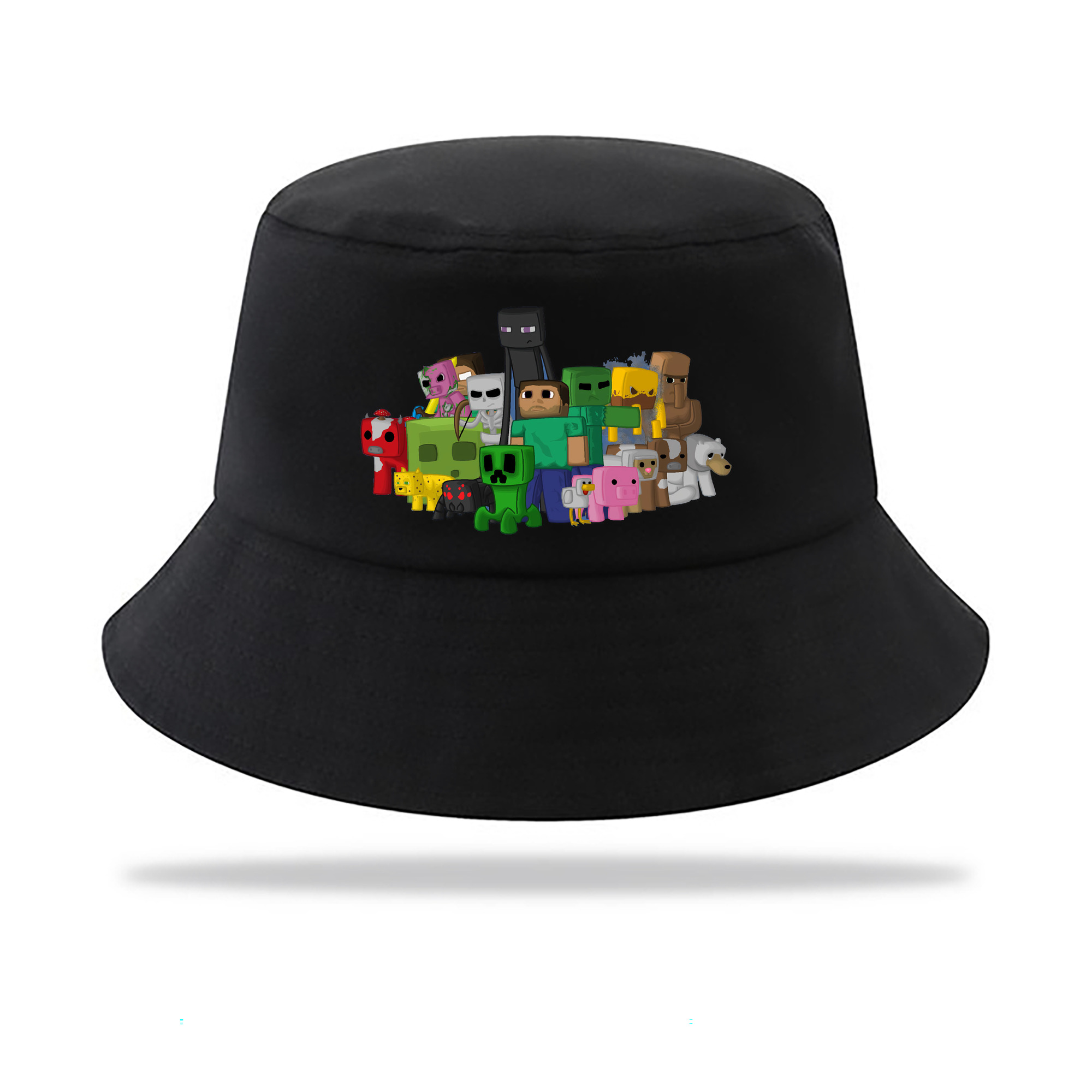 （画像用） マインクラフト ブロックの世界 Minecraft MC Block world アウトドア日除けバケットハット