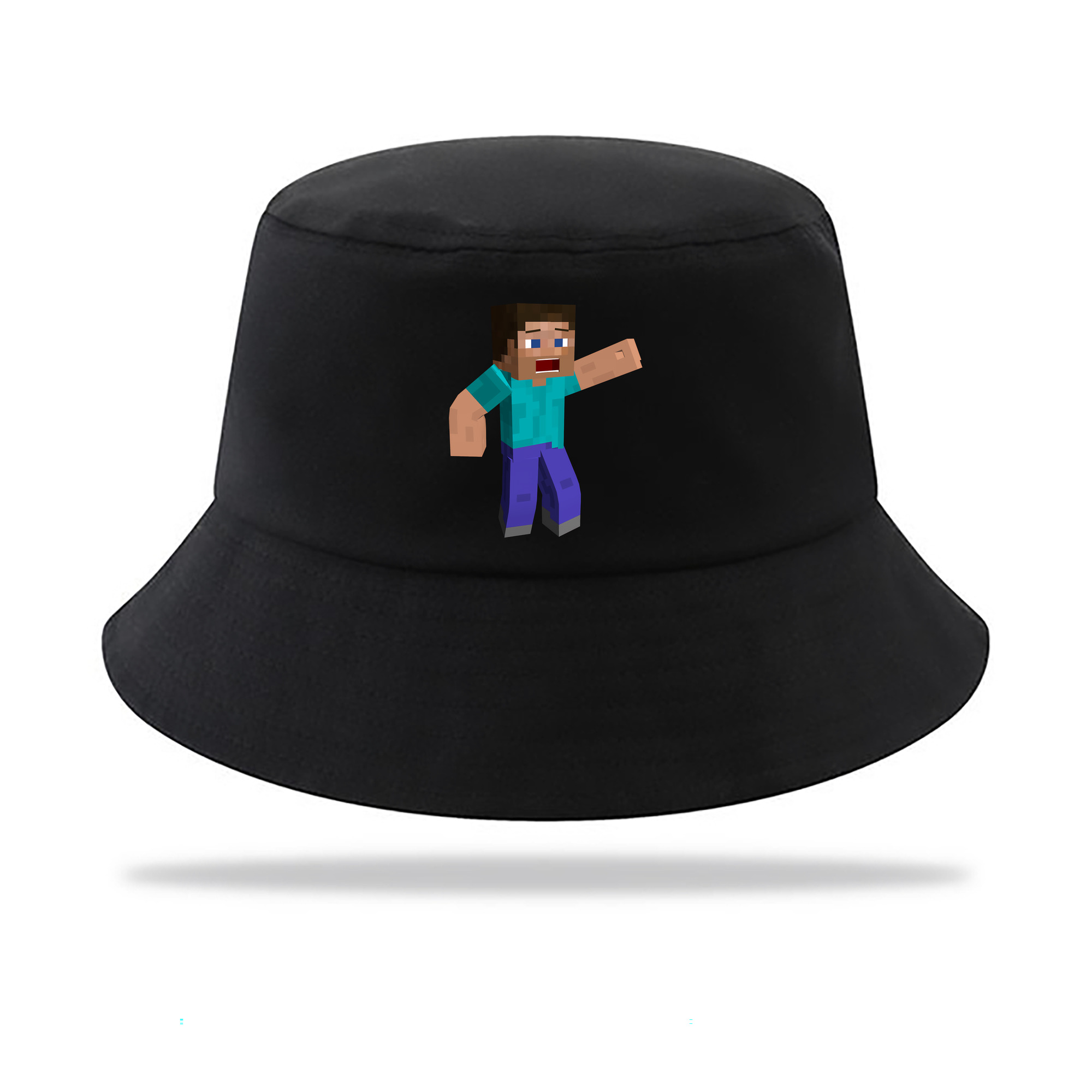 （画像用） マインクラフト ブロックの世界 Minecraft MC Block world アウトドア日除けバケットハット