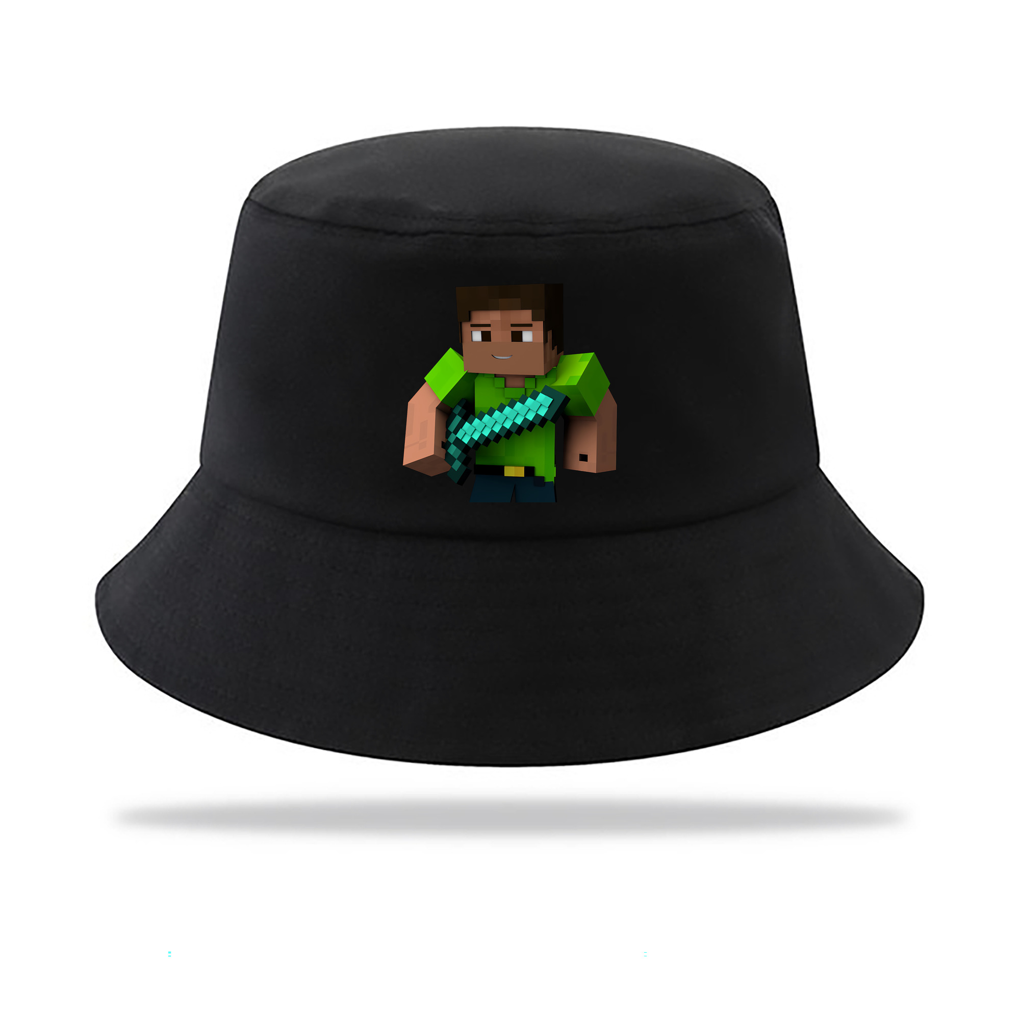 （画像用） マインクラフト ブロックの世界 Minecraft MC Block world アウトドア日除けバケットハット