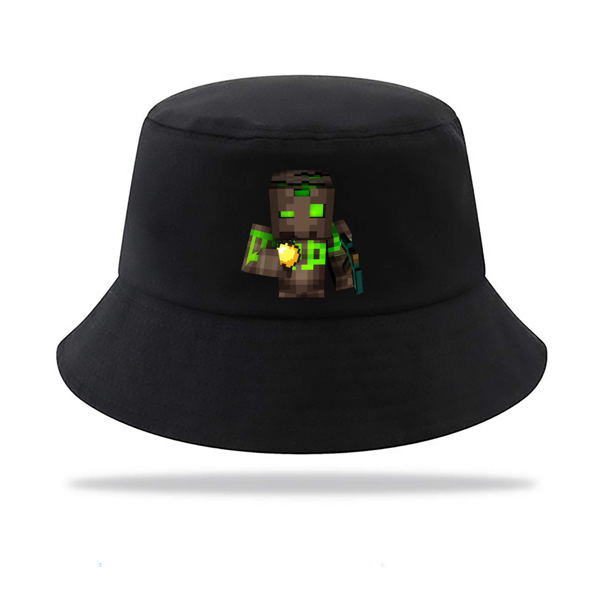 （画像用） マインクラフト ブロックの世界 Minecraft MC Block world アウトドア日除けバケットハット