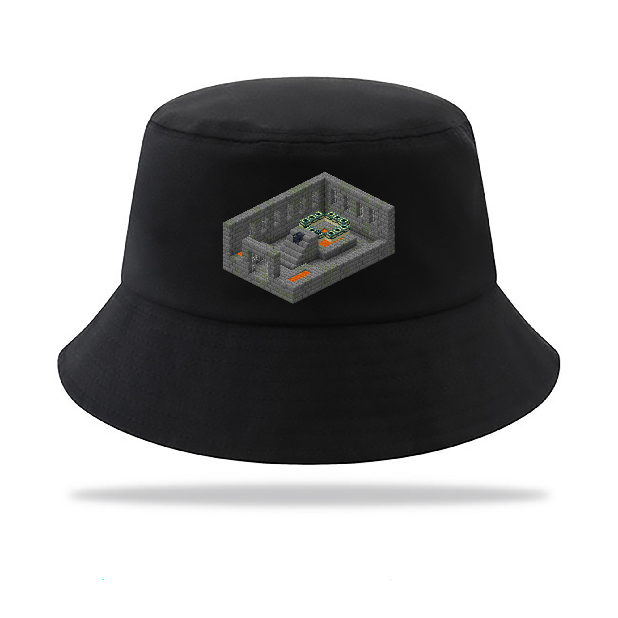 （画像用） マインクラフト ブロックの世界 Minecraft MC Block world アウトドア日除けバケットハット