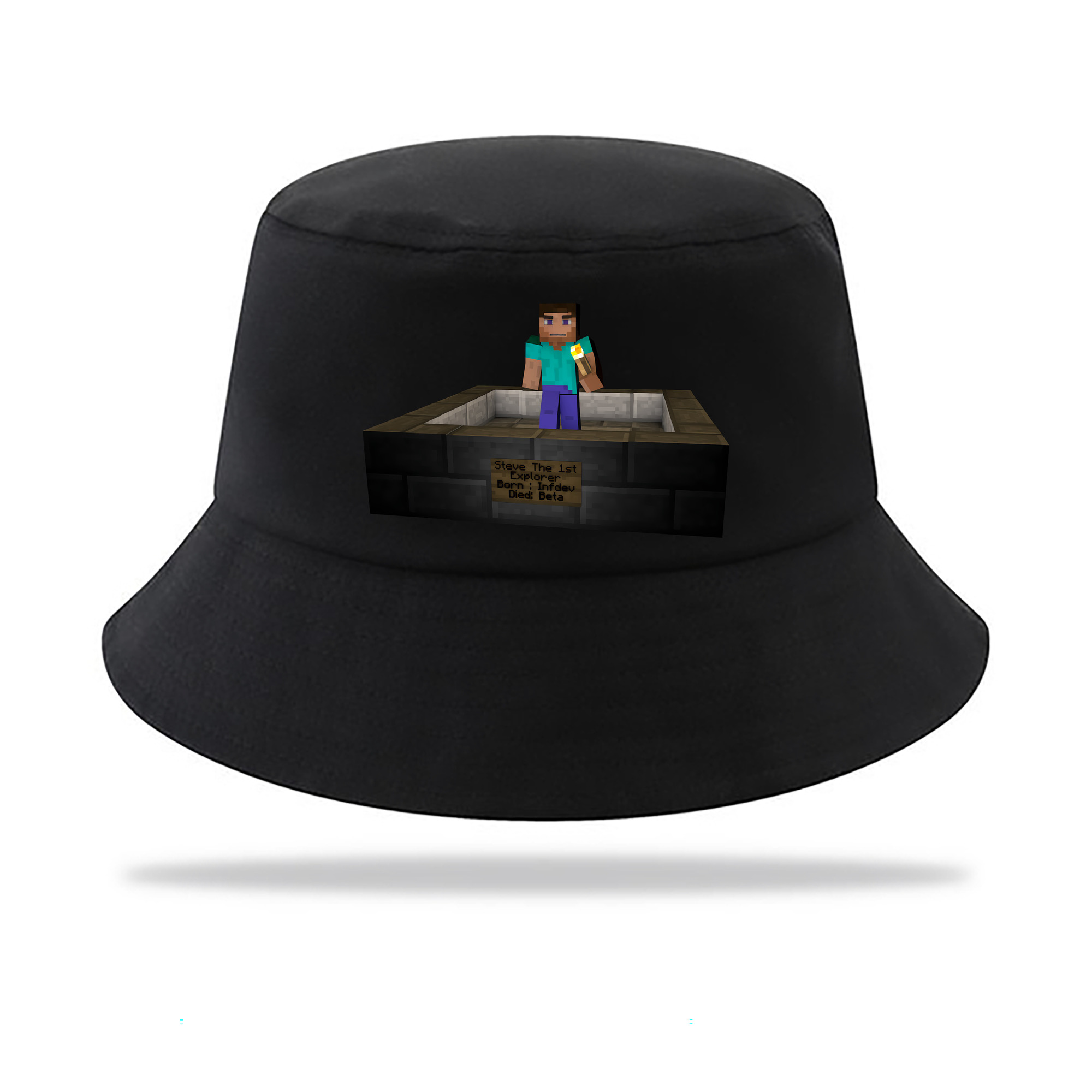 （画像用） マインクラフト ブロックの世界 Minecraft MC Block world アウトドア日除けバケットハット