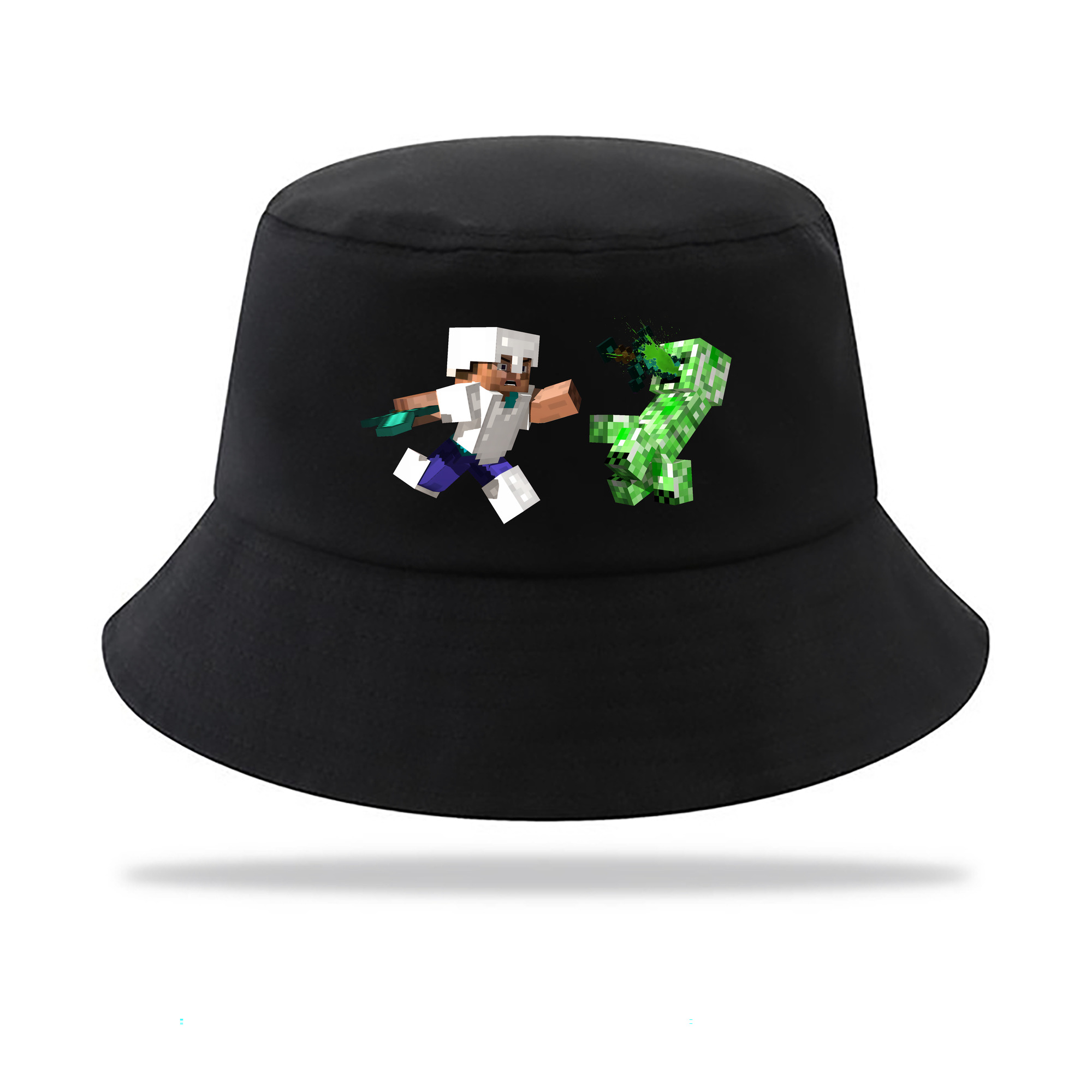 （画像用） マインクラフト ブロックの世界 Minecraft MC Block world アウトドア日除けバケットハット