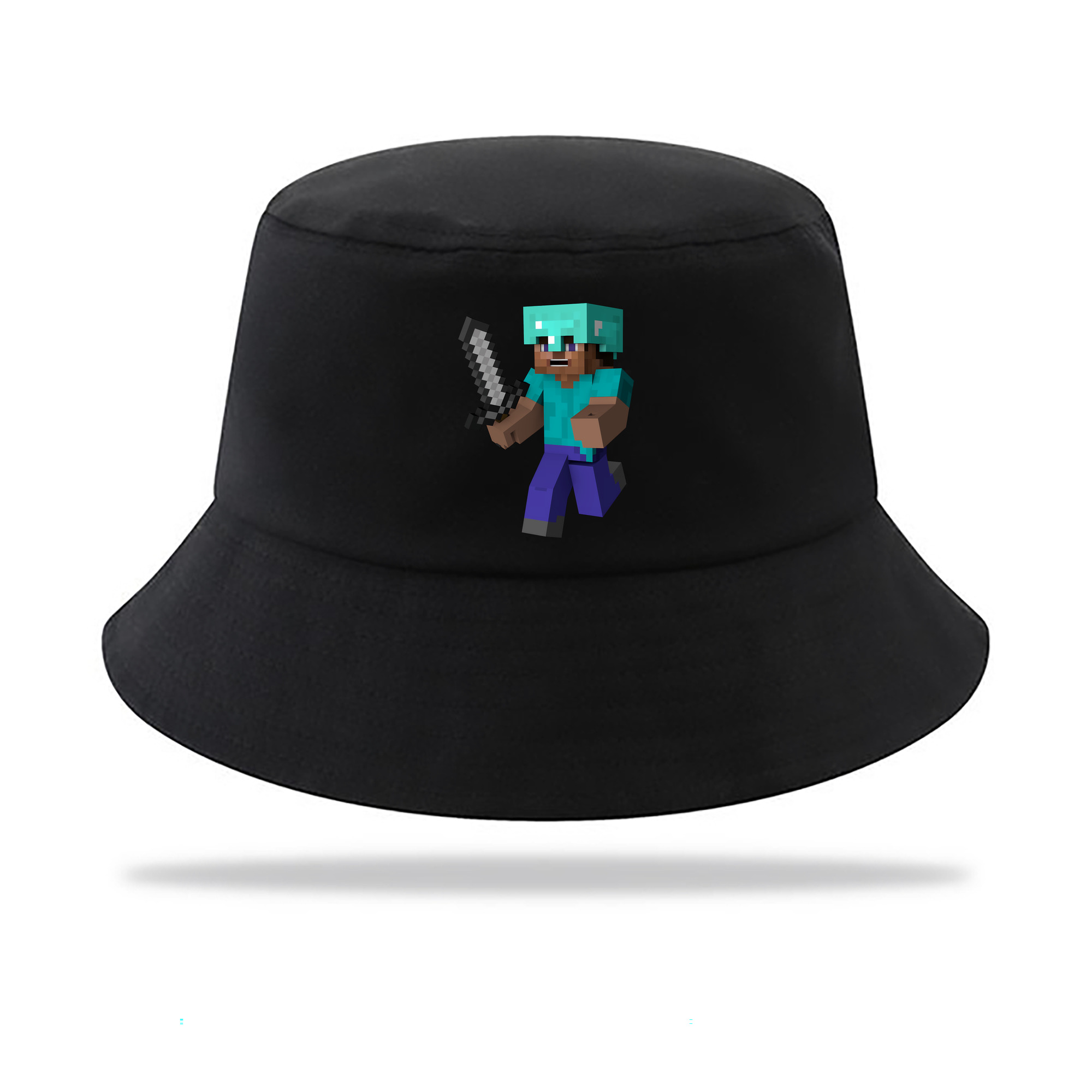 （画像用） マインクラフト ブロックの世界 Minecraft MC Block world アウトドア日除けバケットハット