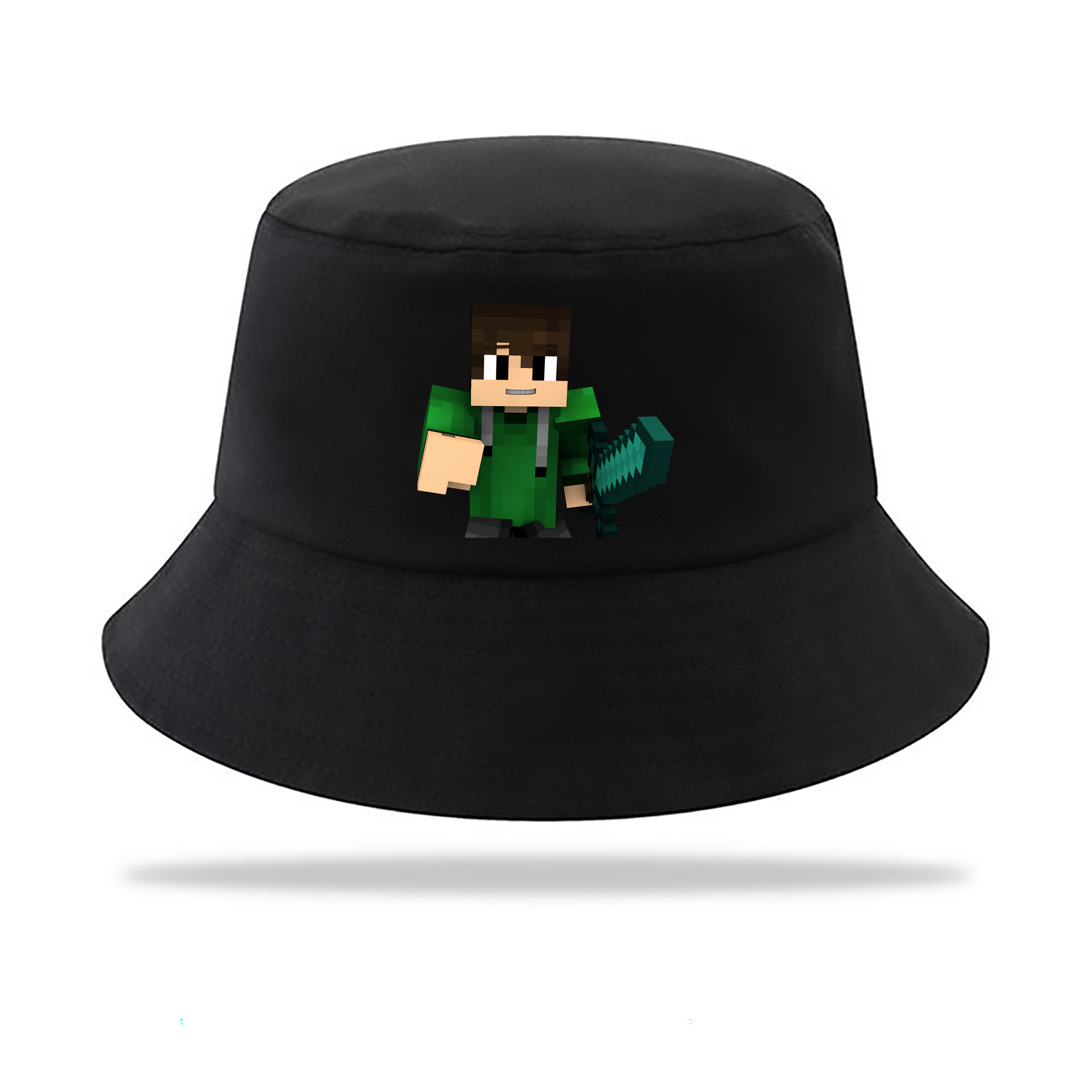 （画像用） マインクラフト ブロックの世界 Minecraft MC Block world アウトドア日除けバケットハット