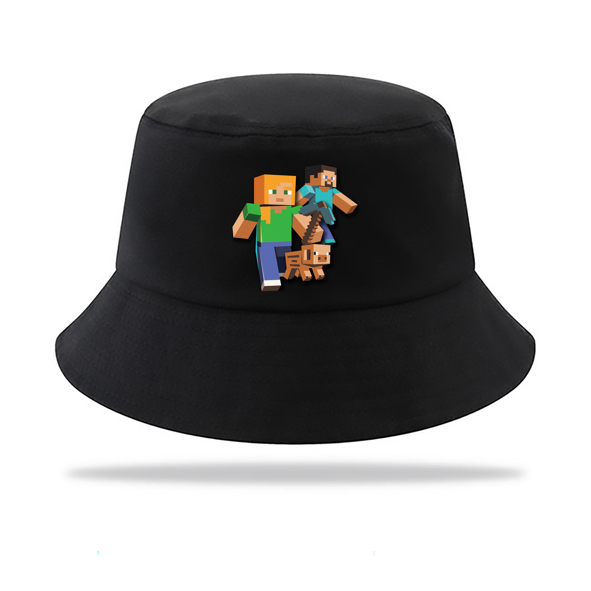 （画像用） マインクラフト ブロックの世界 Minecraft MC Block world アウトドア日除けバケットハット