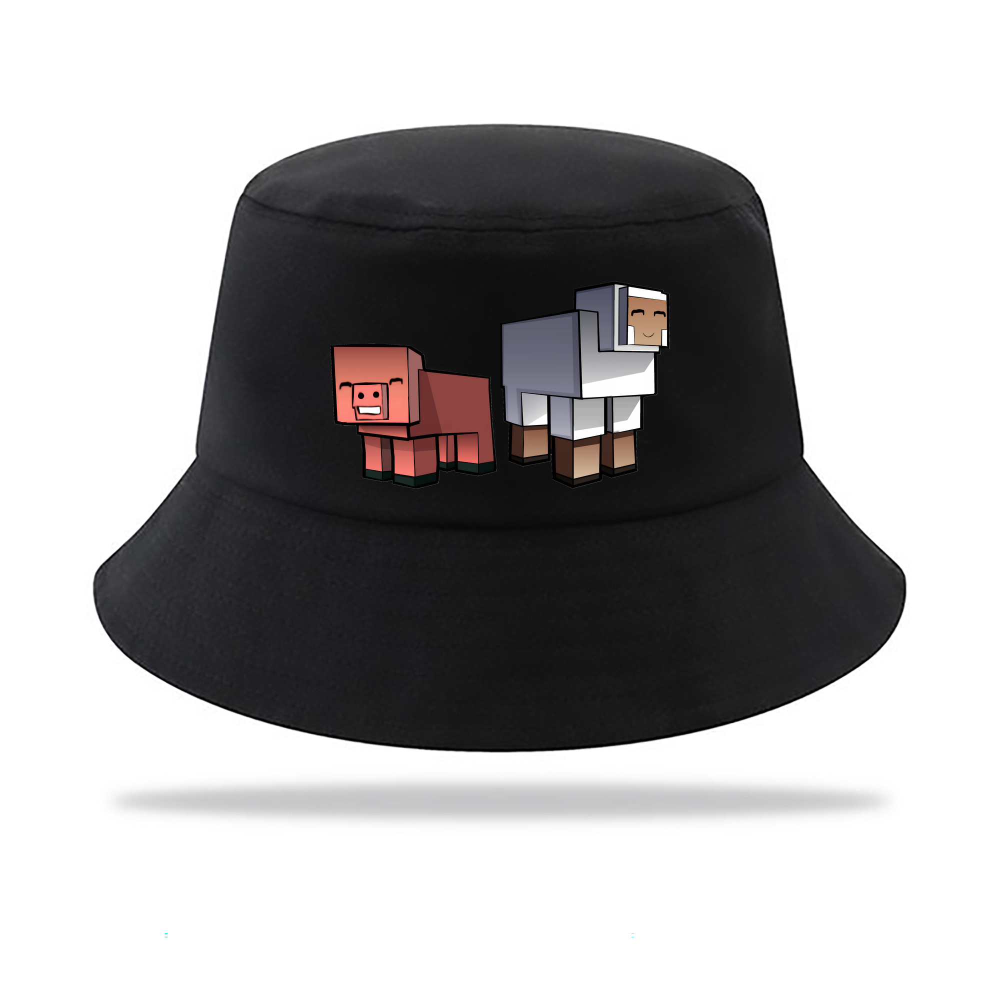 （画像用） マインクラフト ブロックの世界 Minecraft MC Block world アウトドア日除けバケットハット
