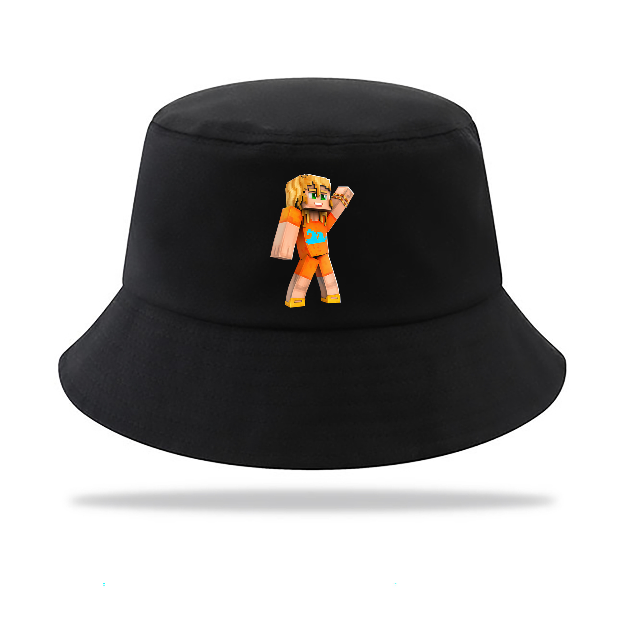 （画像用） マインクラフト ブロックの世界 Minecraft MC Block world アウトドア日除けバケットハット