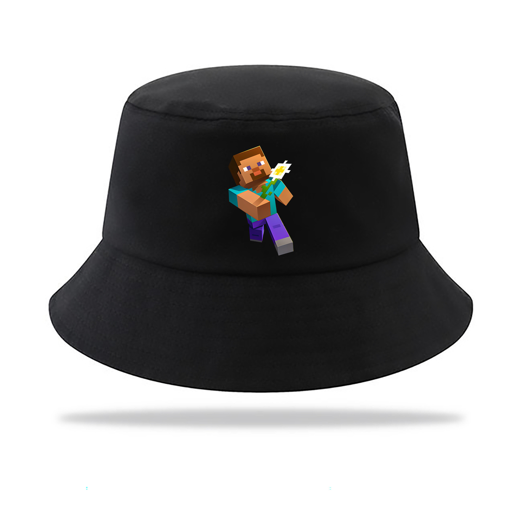 （画像用） マインクラフト ブロックの世界 Minecraft MC Block world アウトドア日除けバケットハット