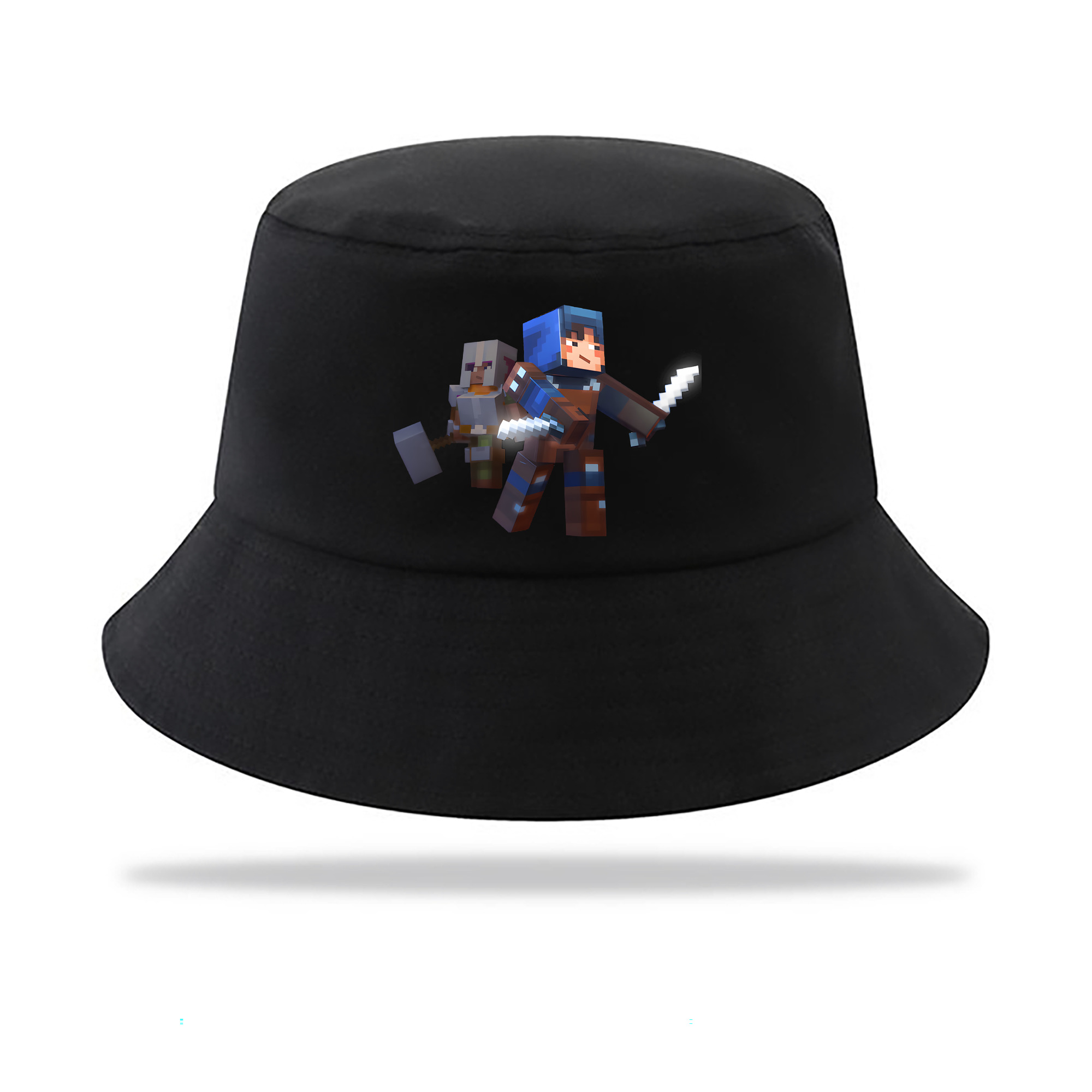 （画像用） マインクラフト ブロックの世界 Minecraft MC Block world アウトドア日除けバケットハット