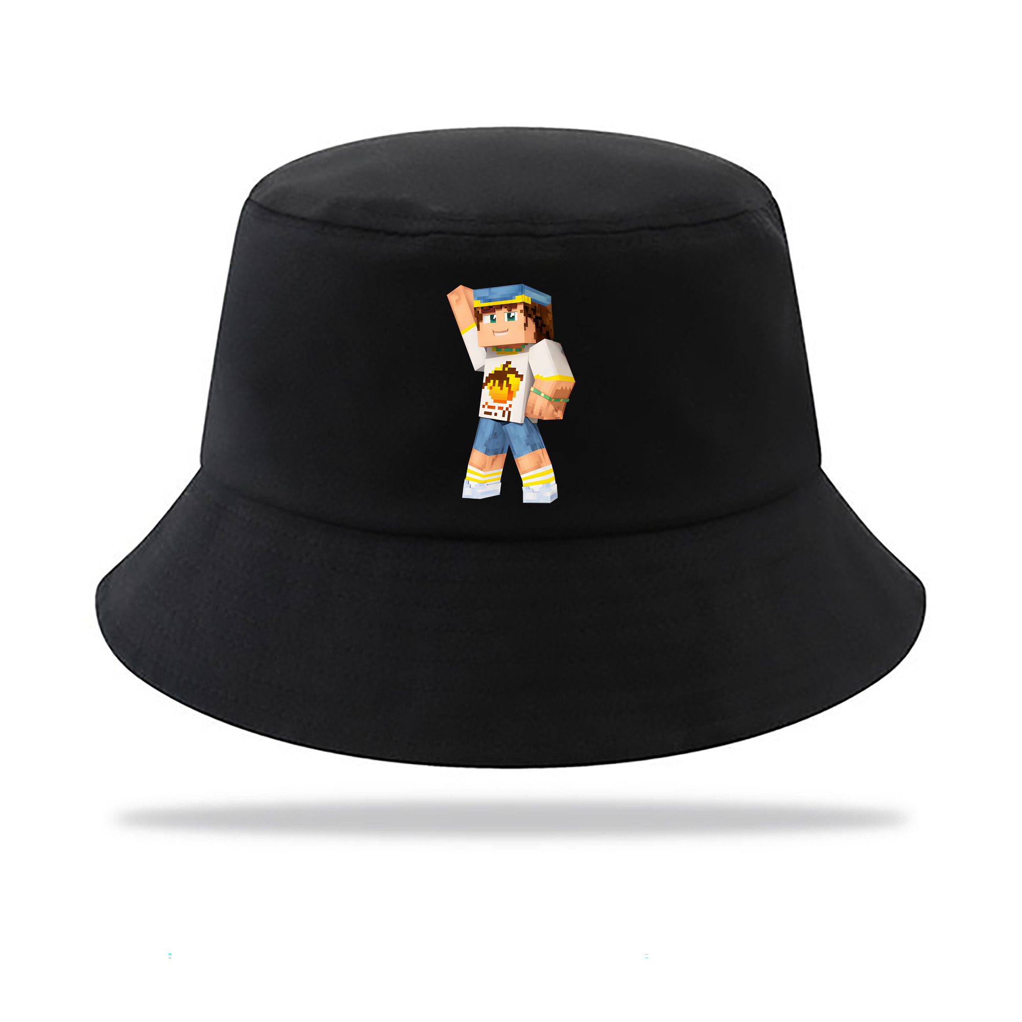 （画像用） マインクラフト ブロックの世界 Minecraft MC Block world アウトドア日除けバケットハット