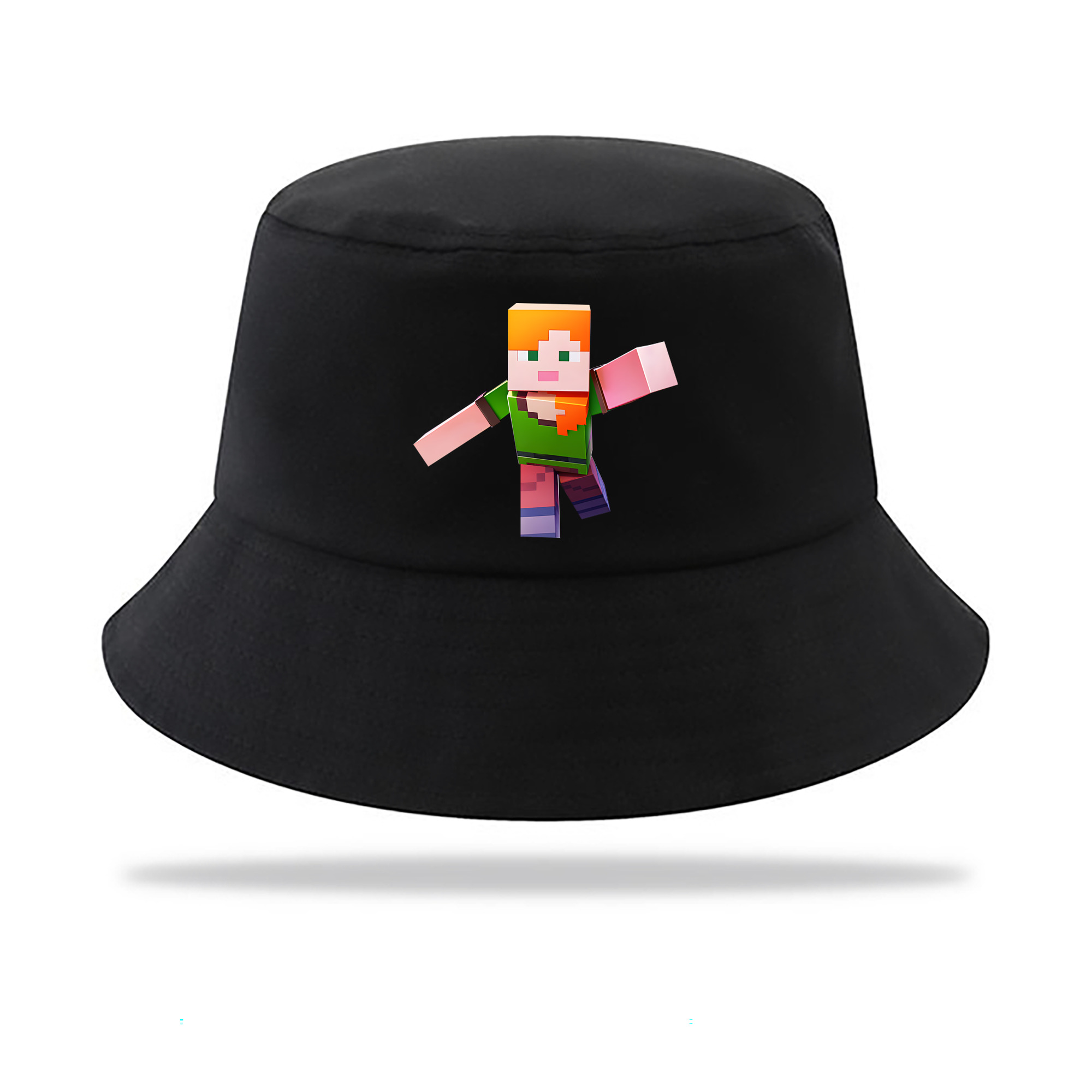 （画像用） マインクラフト ブロックの世界 Minecraft MC Block world アウトドア日除けバケットハット