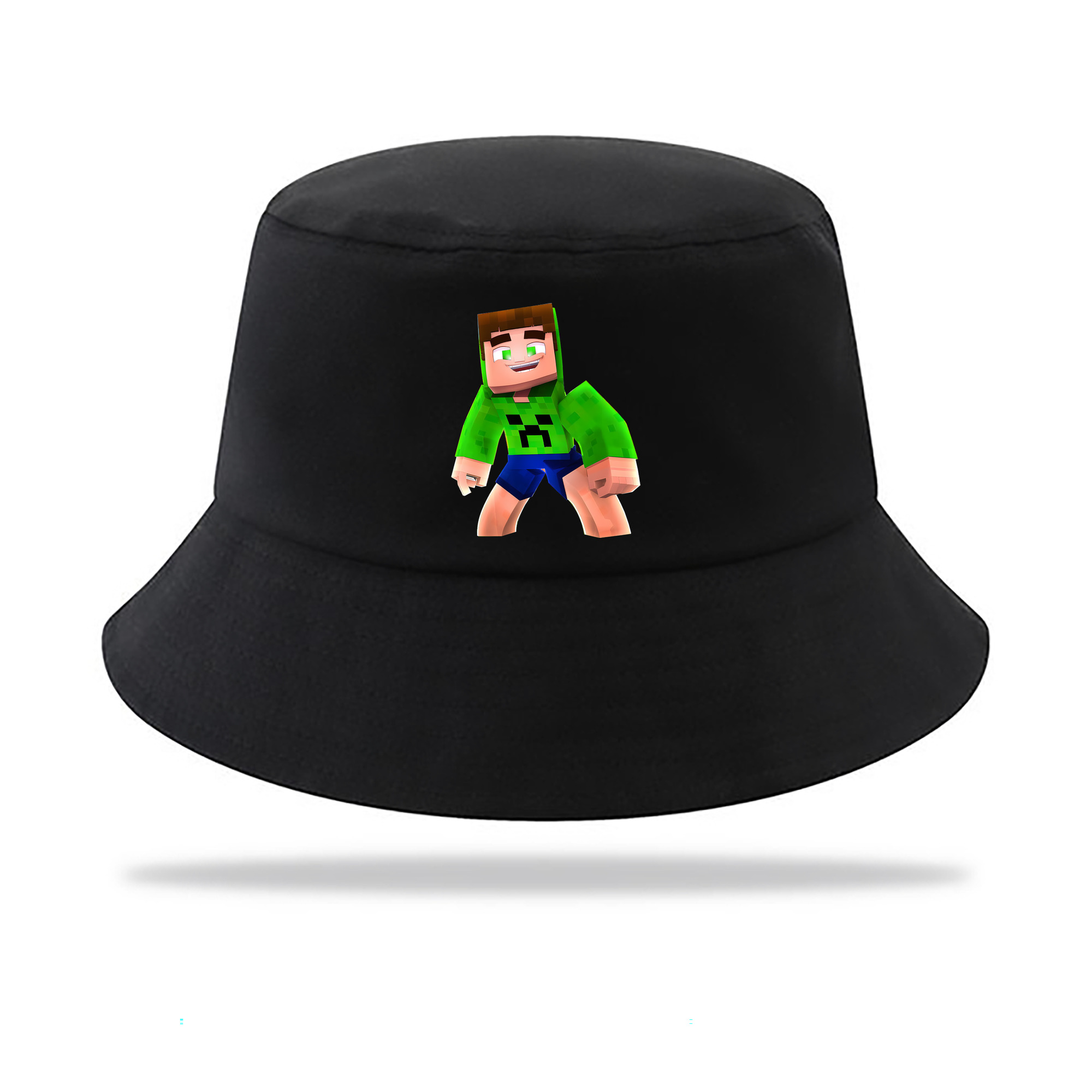 （画像用） マインクラフト ブロックの世界 Minecraft MC Block world アウトドア日除けバケットハット