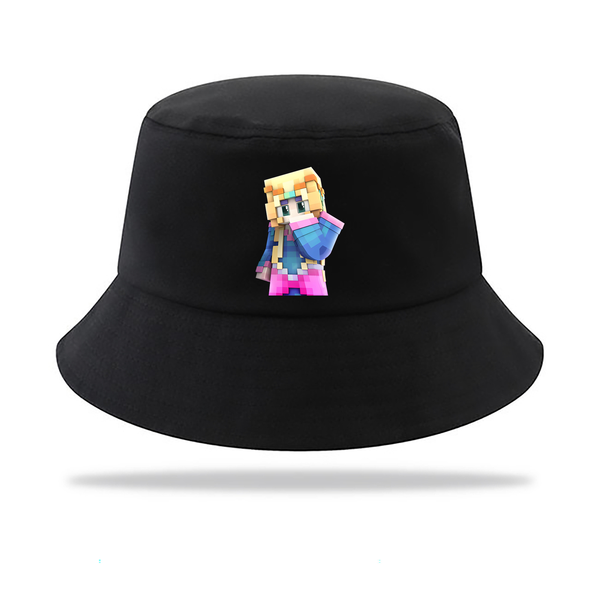 （画像用） マインクラフト ブロックの世界 Minecraft MC Block world アウトドア日除けバケットハット