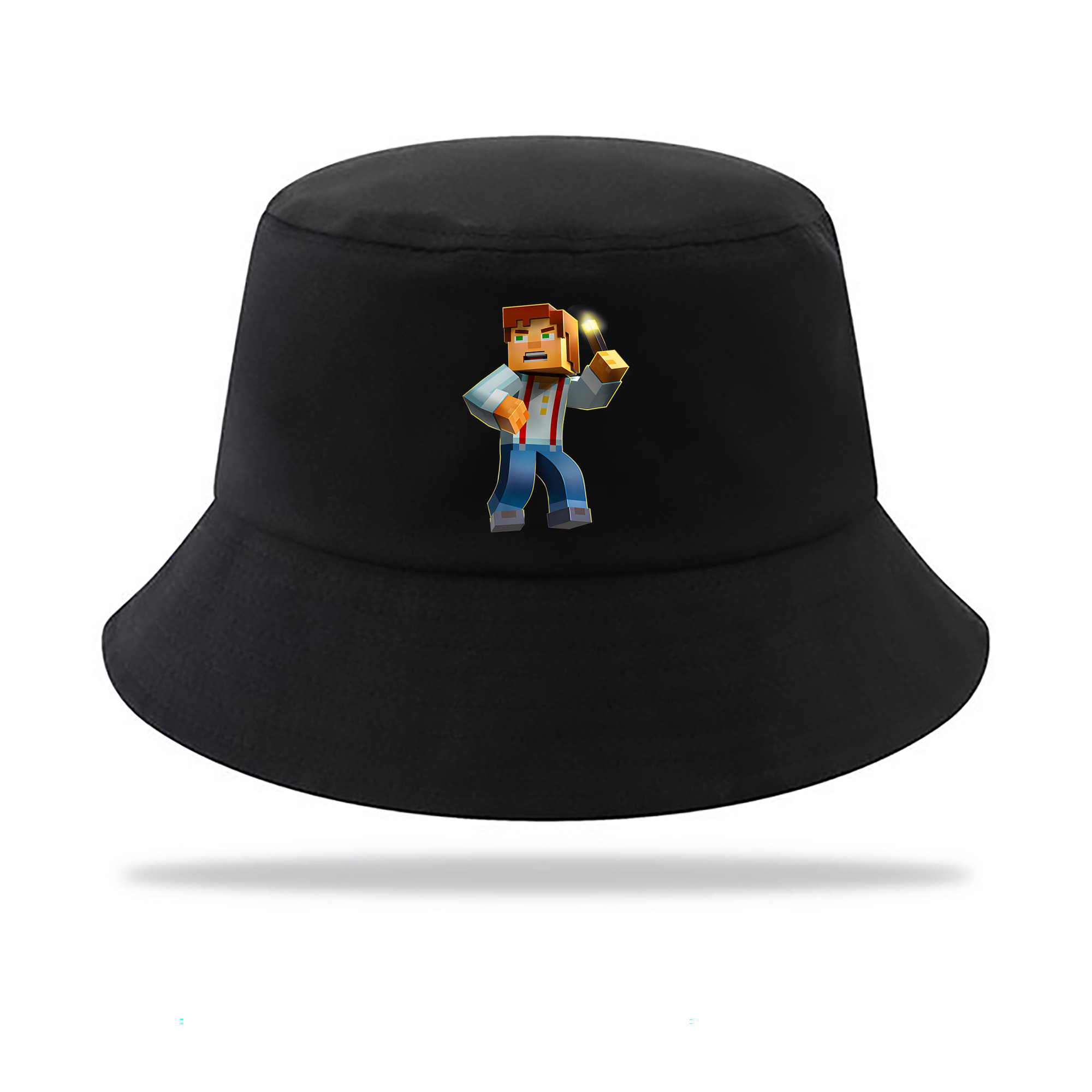 （画像用） マインクラフト ブロックの世界 Minecraft MC Block world アウトドア日除けバケットハット