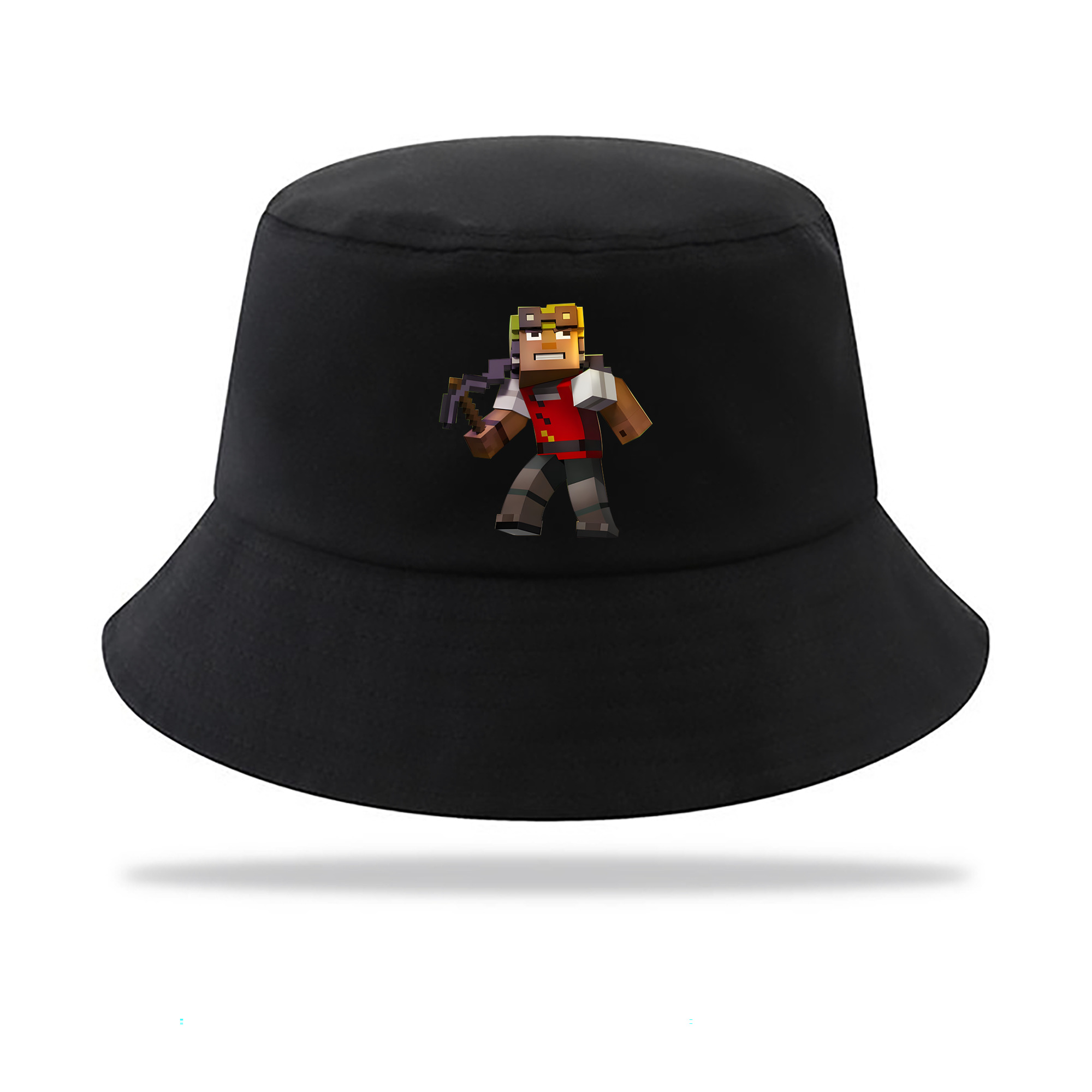 （画像用） マインクラフト ブロックの世界 Minecraft MC Block world アウトドア日除けバケットハット