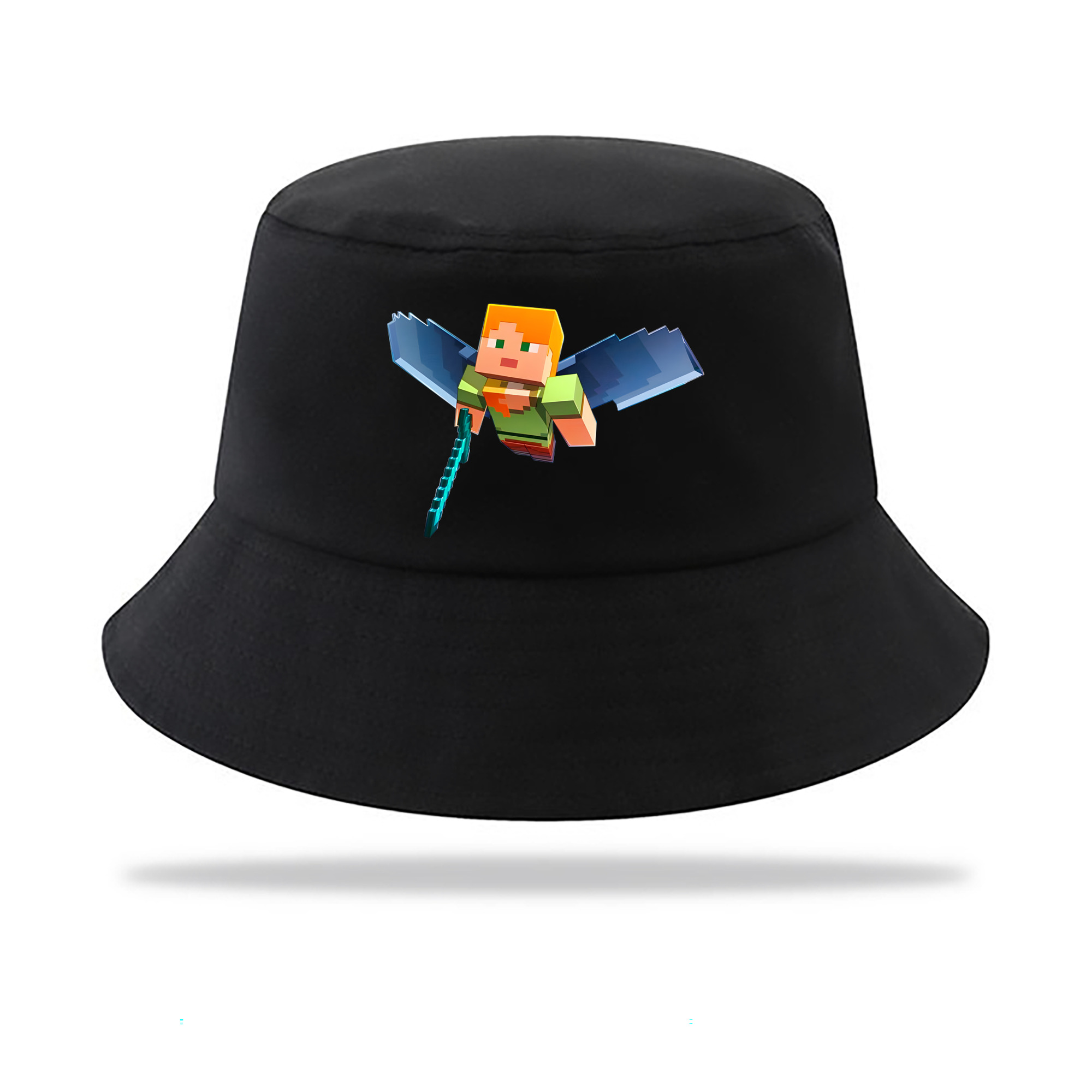 （画像用） マインクラフト ブロックの世界 Minecraft MC Block world アウトドア日除けバケットハット