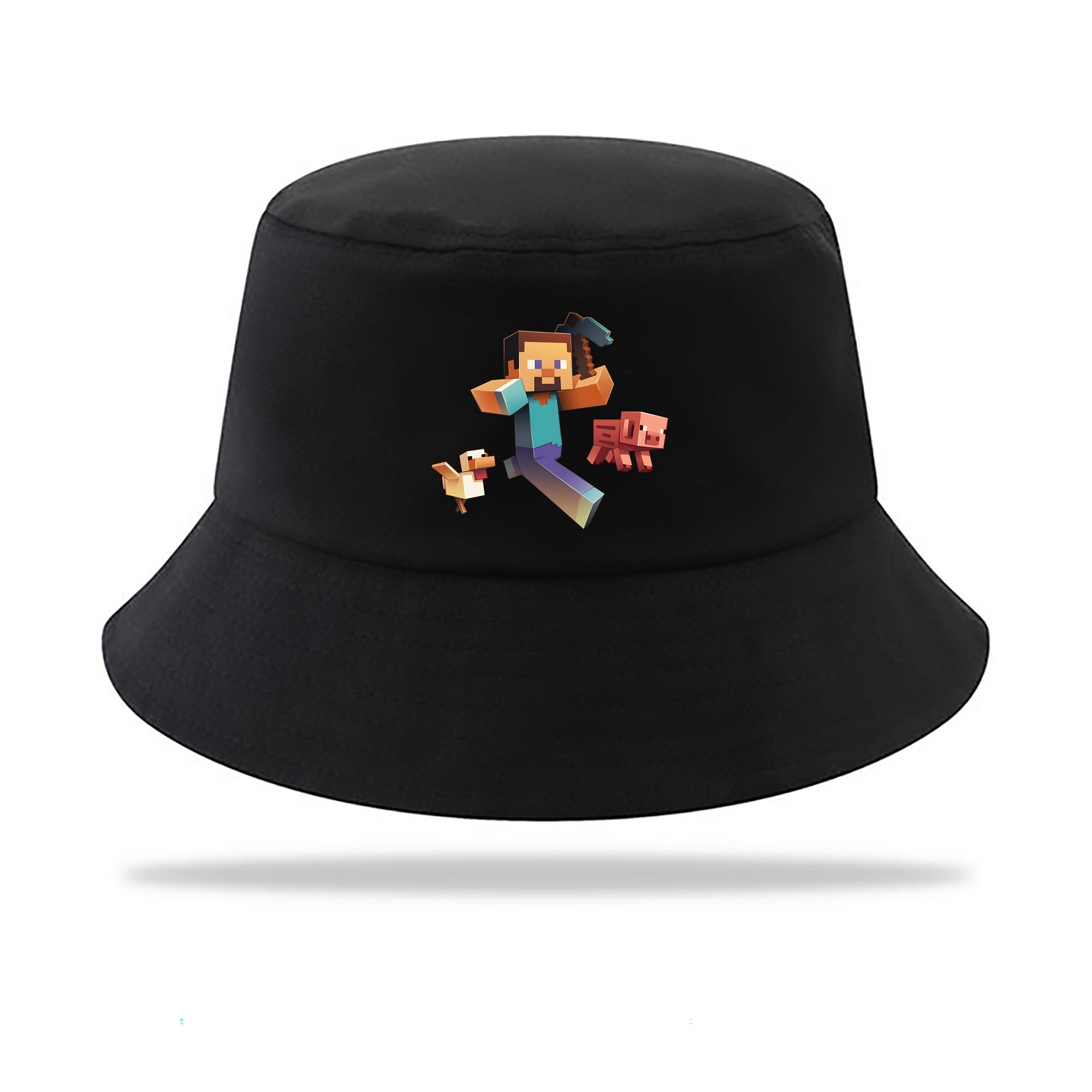 （画像用） マインクラフト ブロックの世界 Minecraft MC Block world アウトドア日除けバケットハット