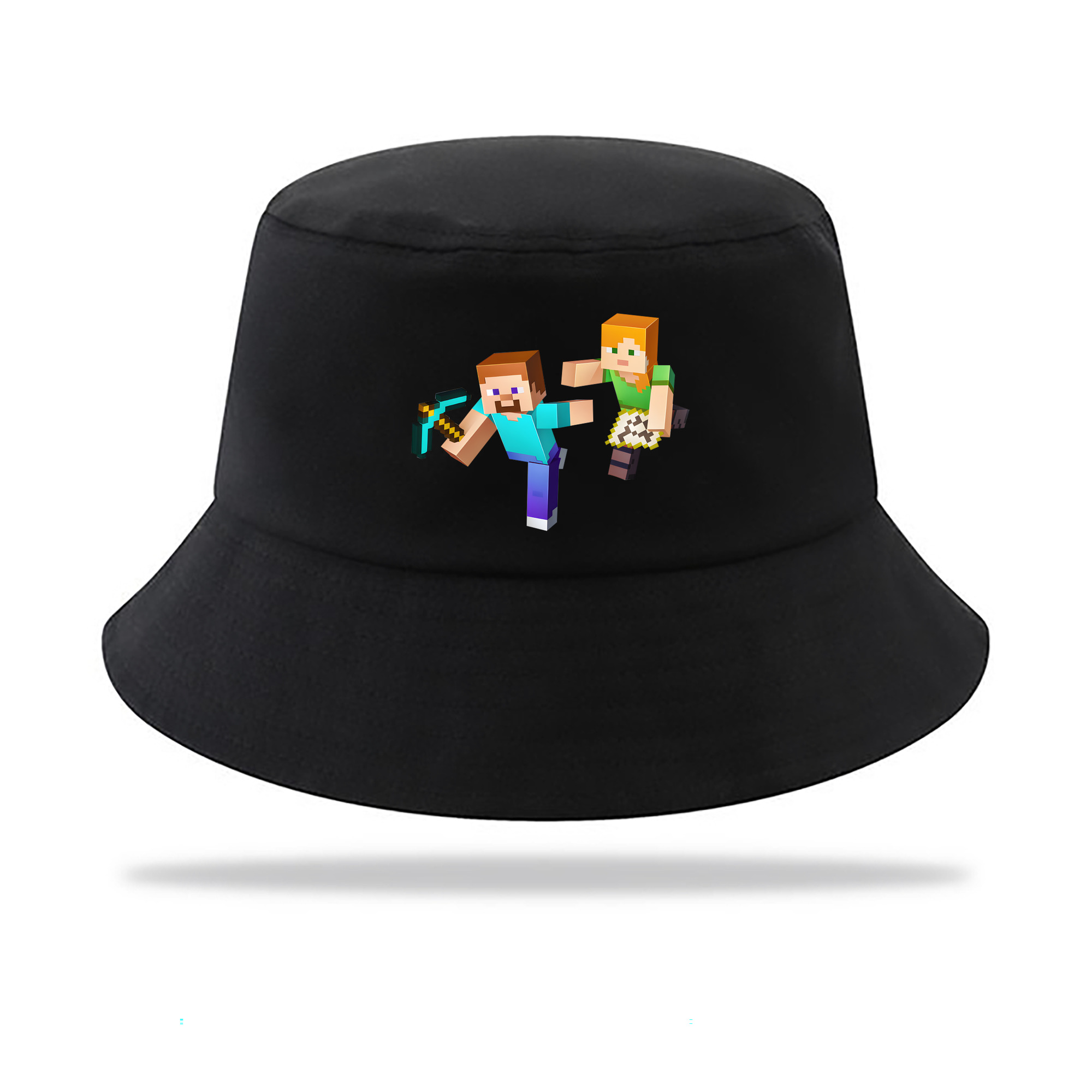 （画像用） マインクラフト ブロックの世界 Minecraft MC Block world アウトドア日除けバケットハット