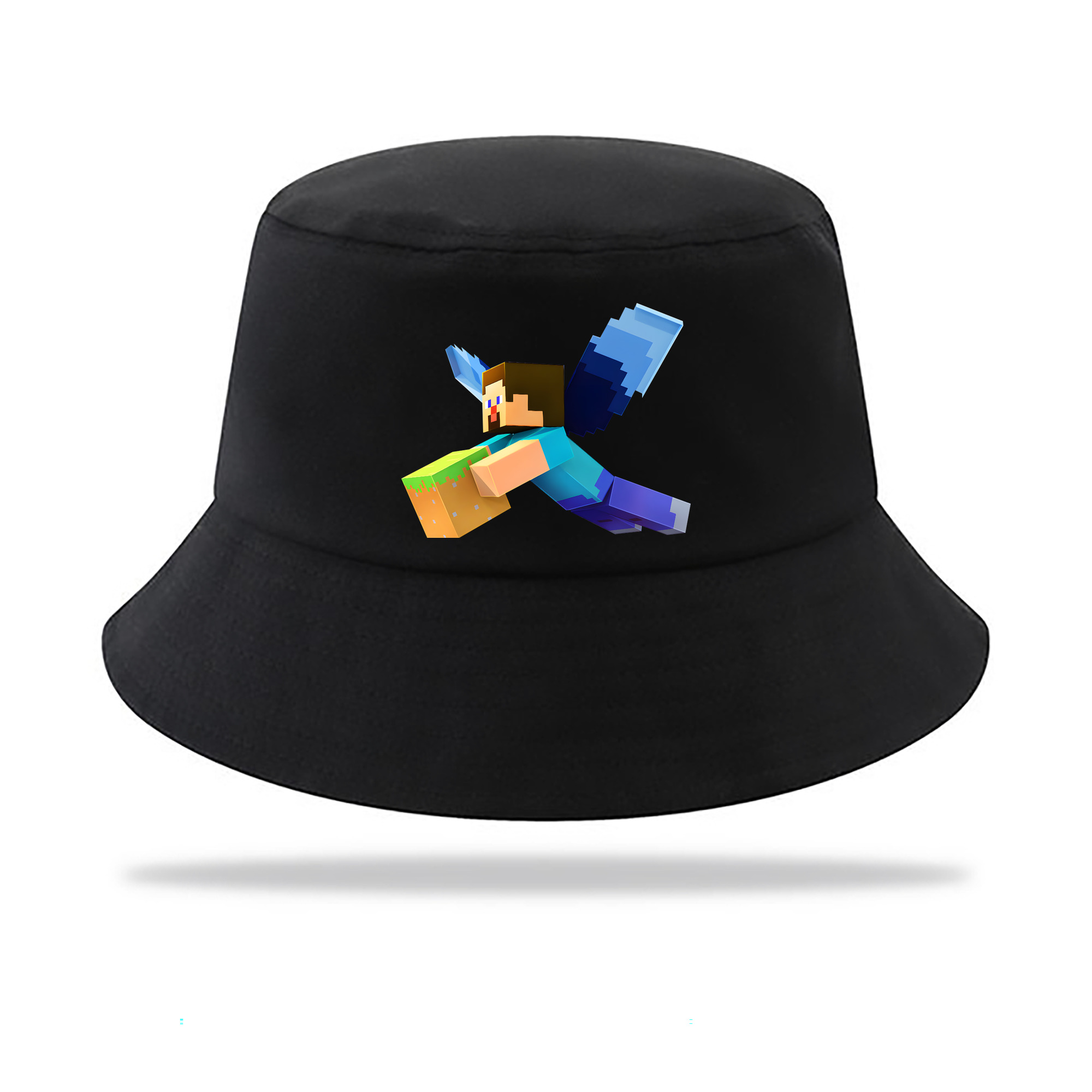 （画像用） マインクラフト ブロックの世界 Minecraft MC Block world アウトドア日除けバケットハット