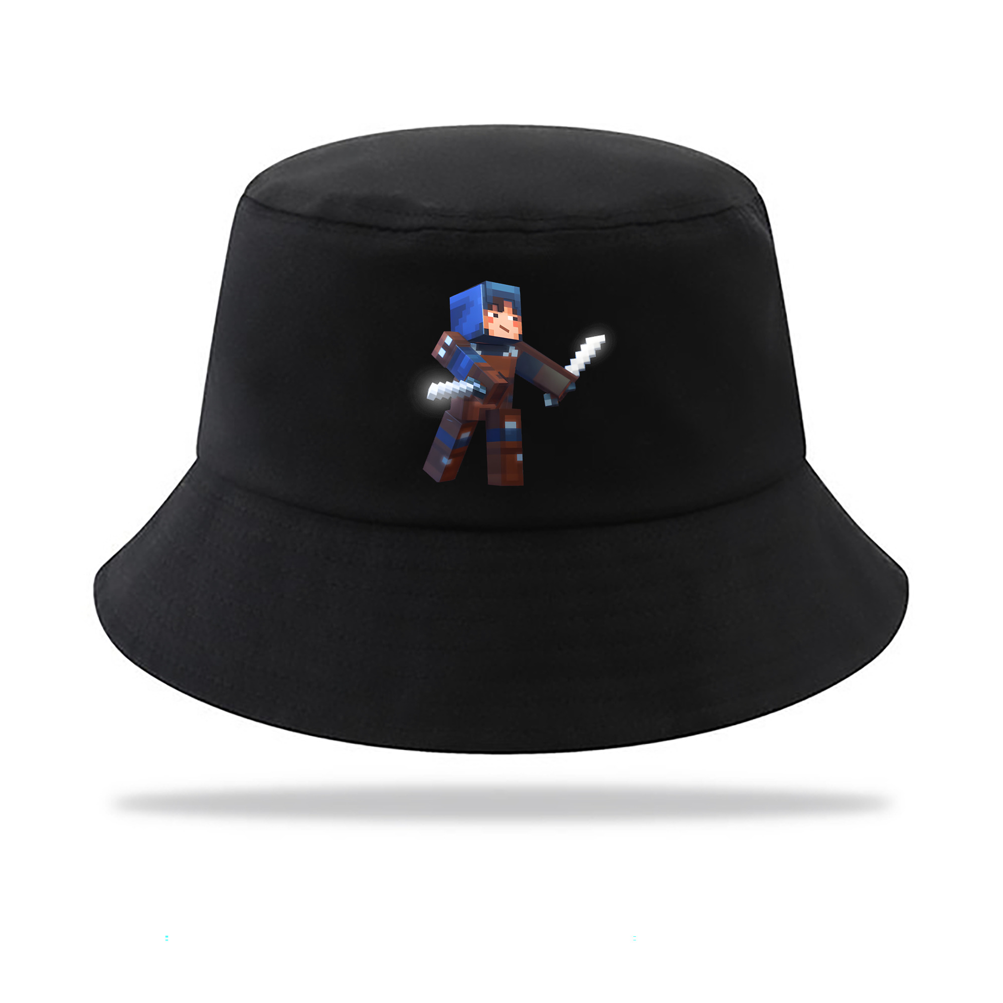 （画像用） マインクラフト ブロックの世界 Minecraft MC Block world アウトドア日除けバケットハット