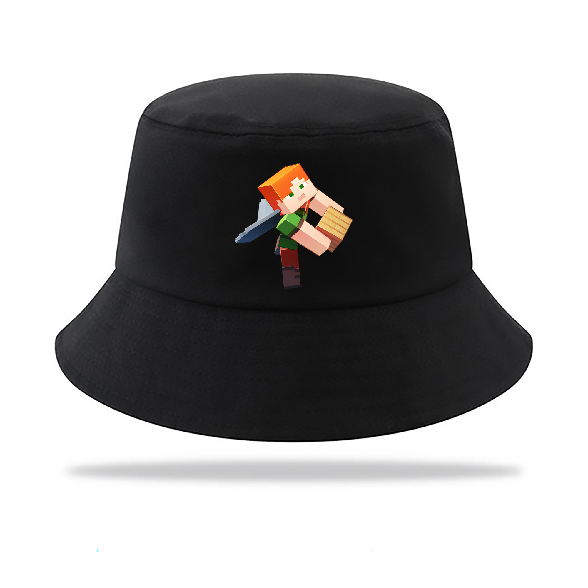 （画像用） マインクラフト ブロックの世界 Minecraft MC Block world アウトドア日除けバケットハット