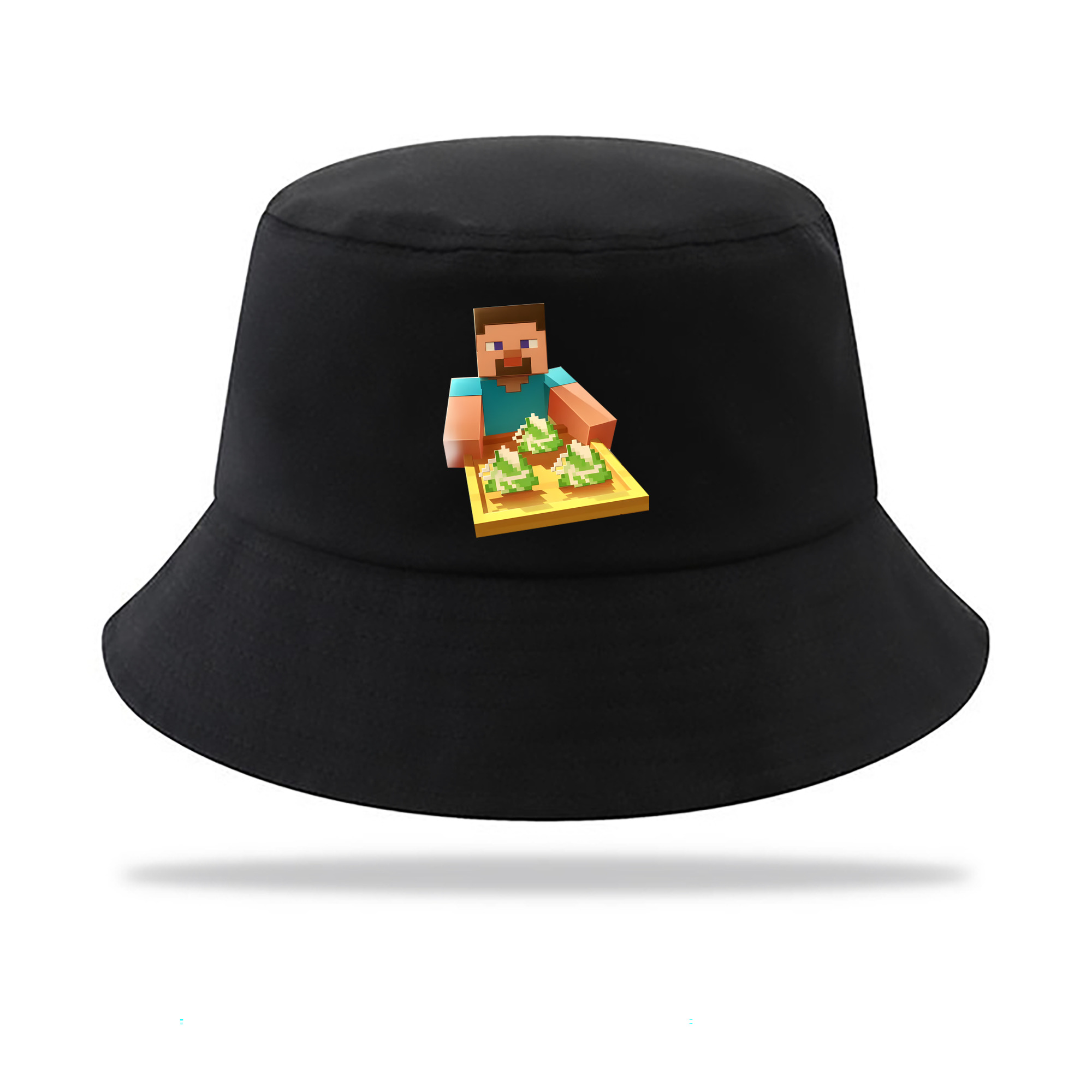 （画像用） マインクラフト ブロックの世界 Minecraft MC Block world アウトドア日除けバケットハット