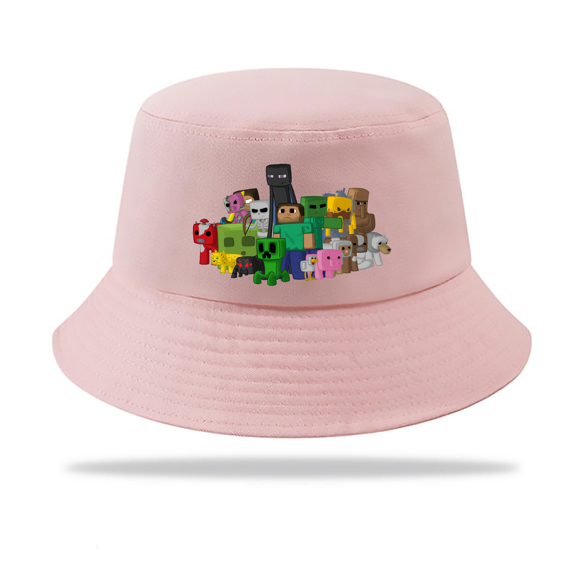 （画像用） マインクラフト ブロックの世界 Minecraft MC Block world アウトドア日除けバケットハット