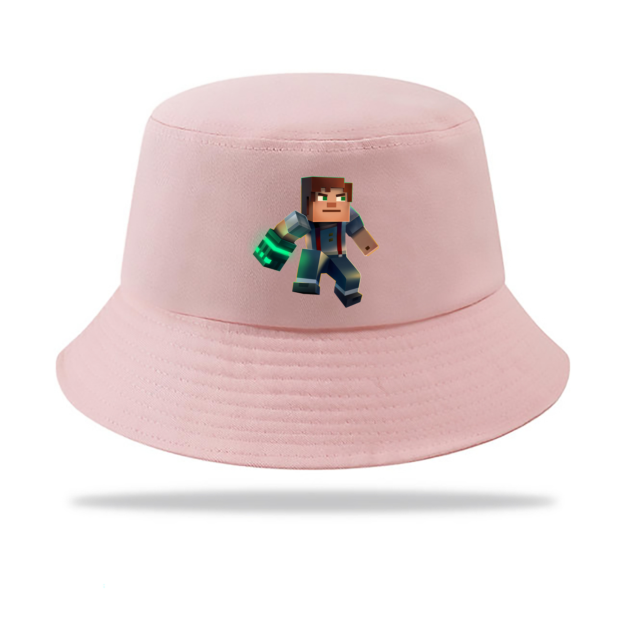 （画像用） マインクラフト ブロックの世界 Minecraft MC Block world アウトドア日除けバケットハット