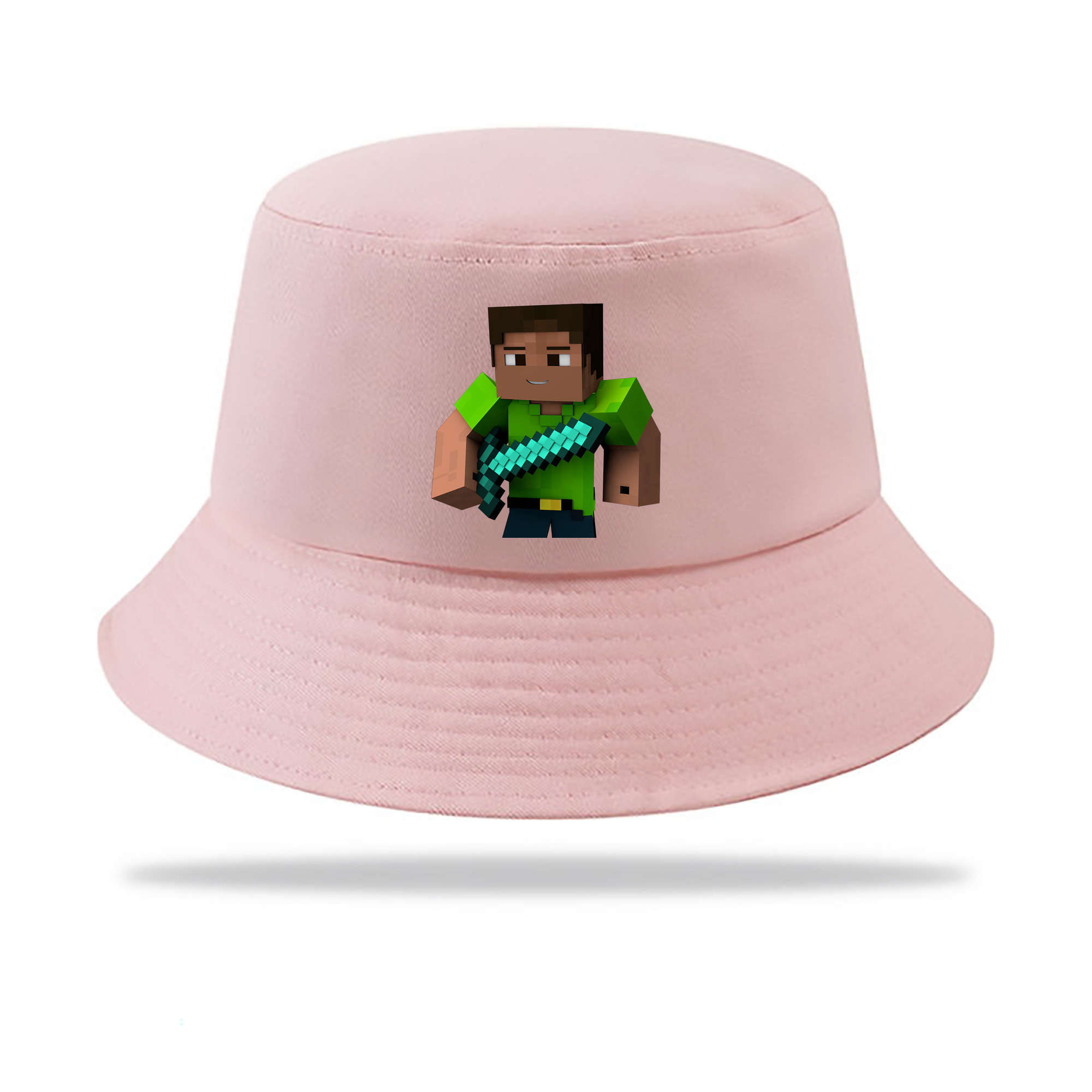 （画像用） マインクラフト ブロックの世界 Minecraft MC Block world アウトドア日除けバケットハット