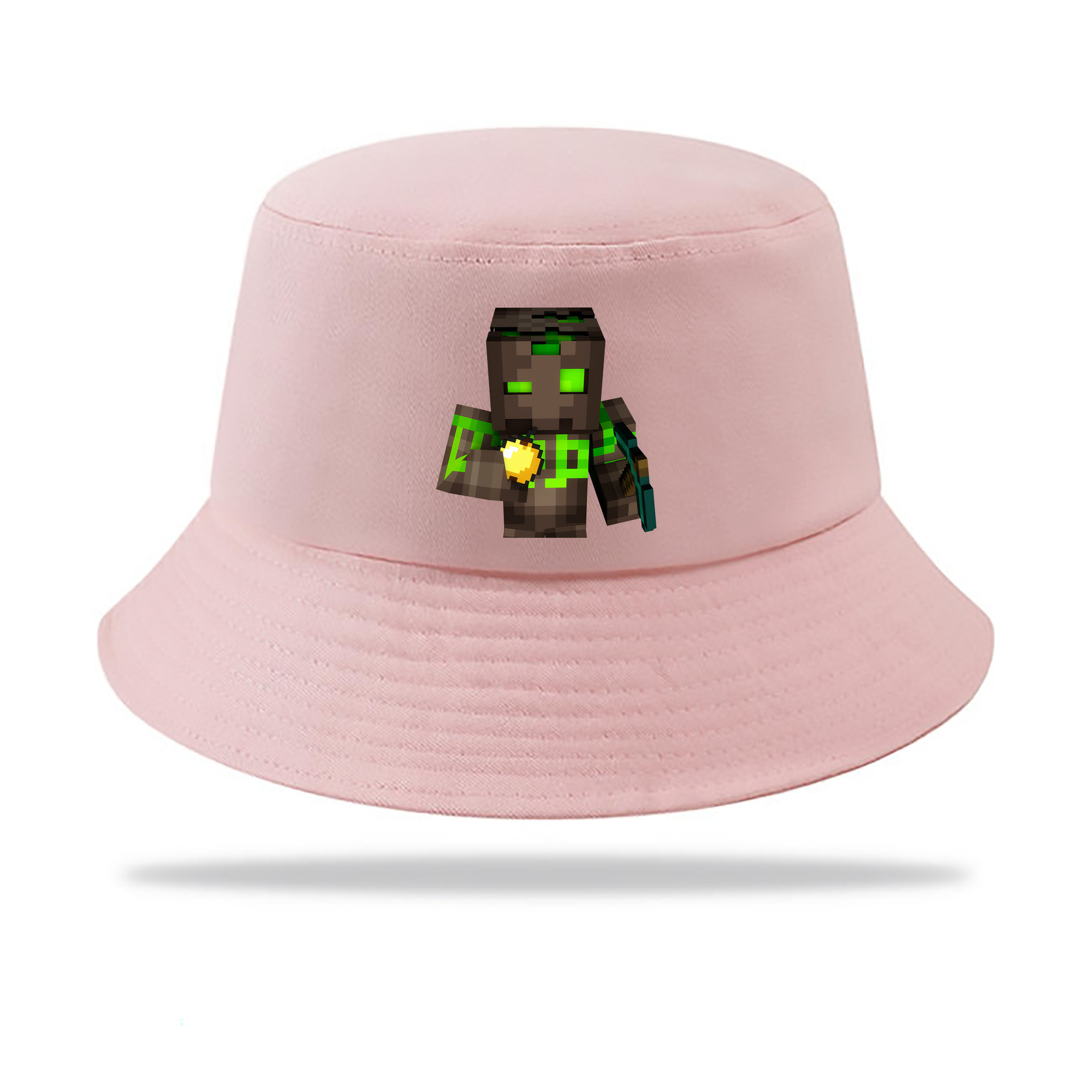 （画像用） マインクラフト ブロックの世界 Minecraft MC Block world アウトドア日除けバケットハット