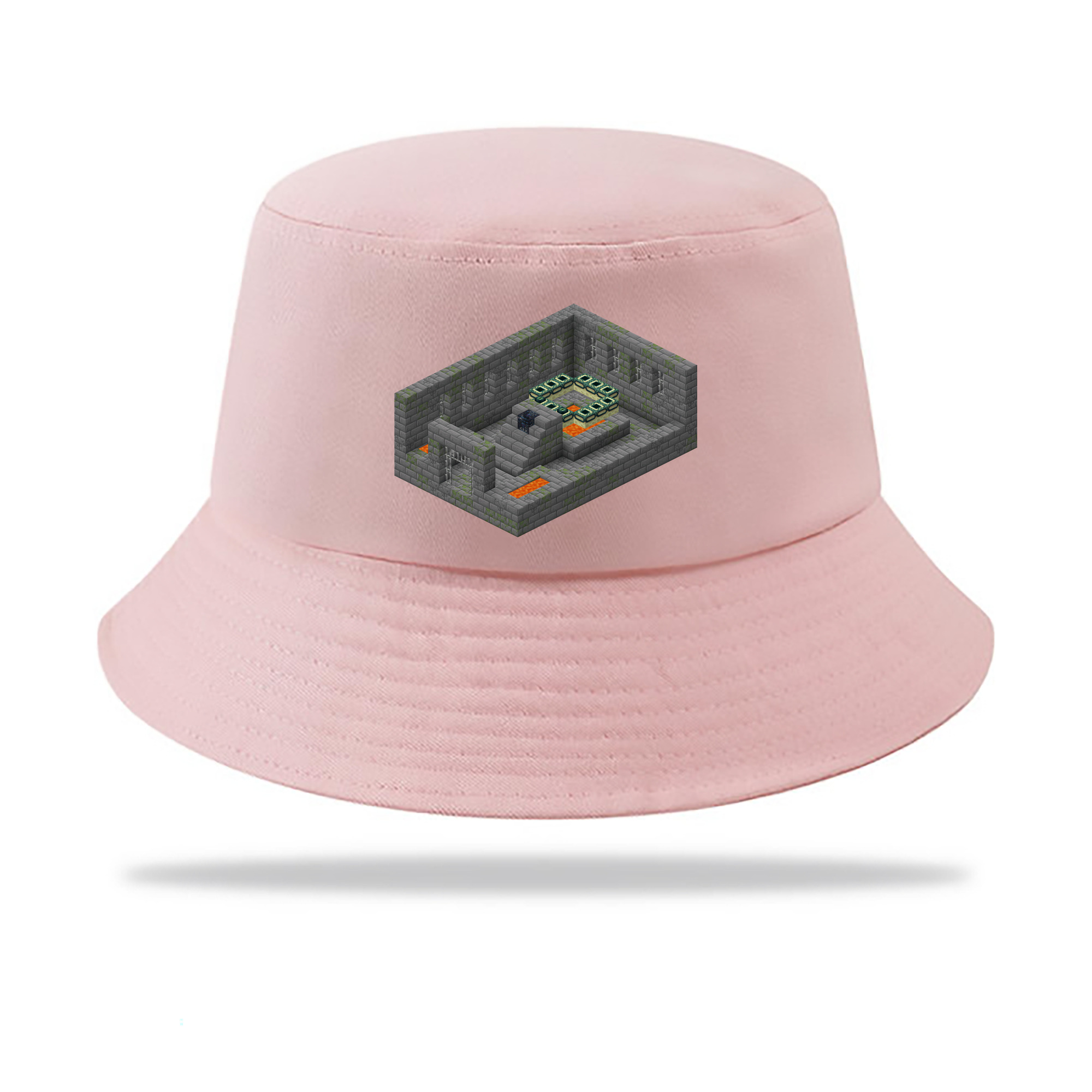 （画像用） マインクラフト ブロックの世界 Minecraft MC Block world アウトドア日除けバケットハット