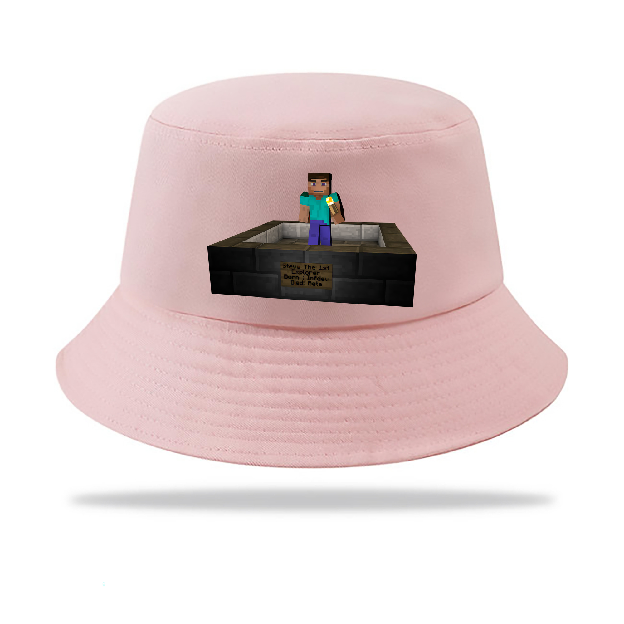 （画像用） マインクラフト ブロックの世界 Minecraft MC Block world アウトドア日除けバケットハット