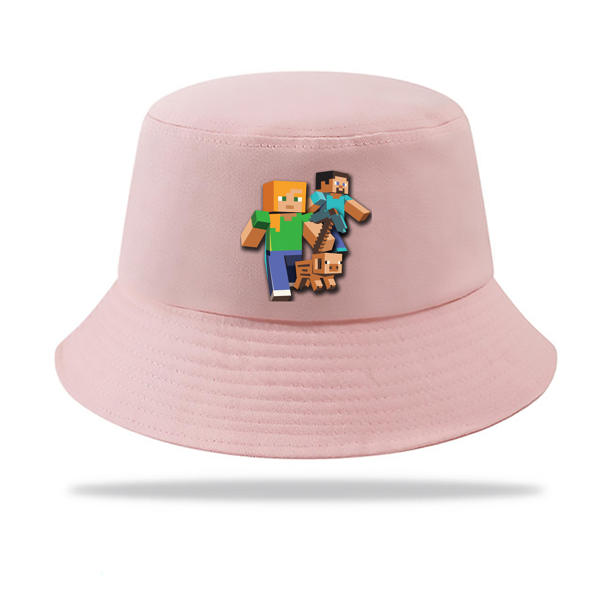 （画像用） マインクラフト ブロックの世界 Minecraft MC Block world アウトドア日除けバケットハット