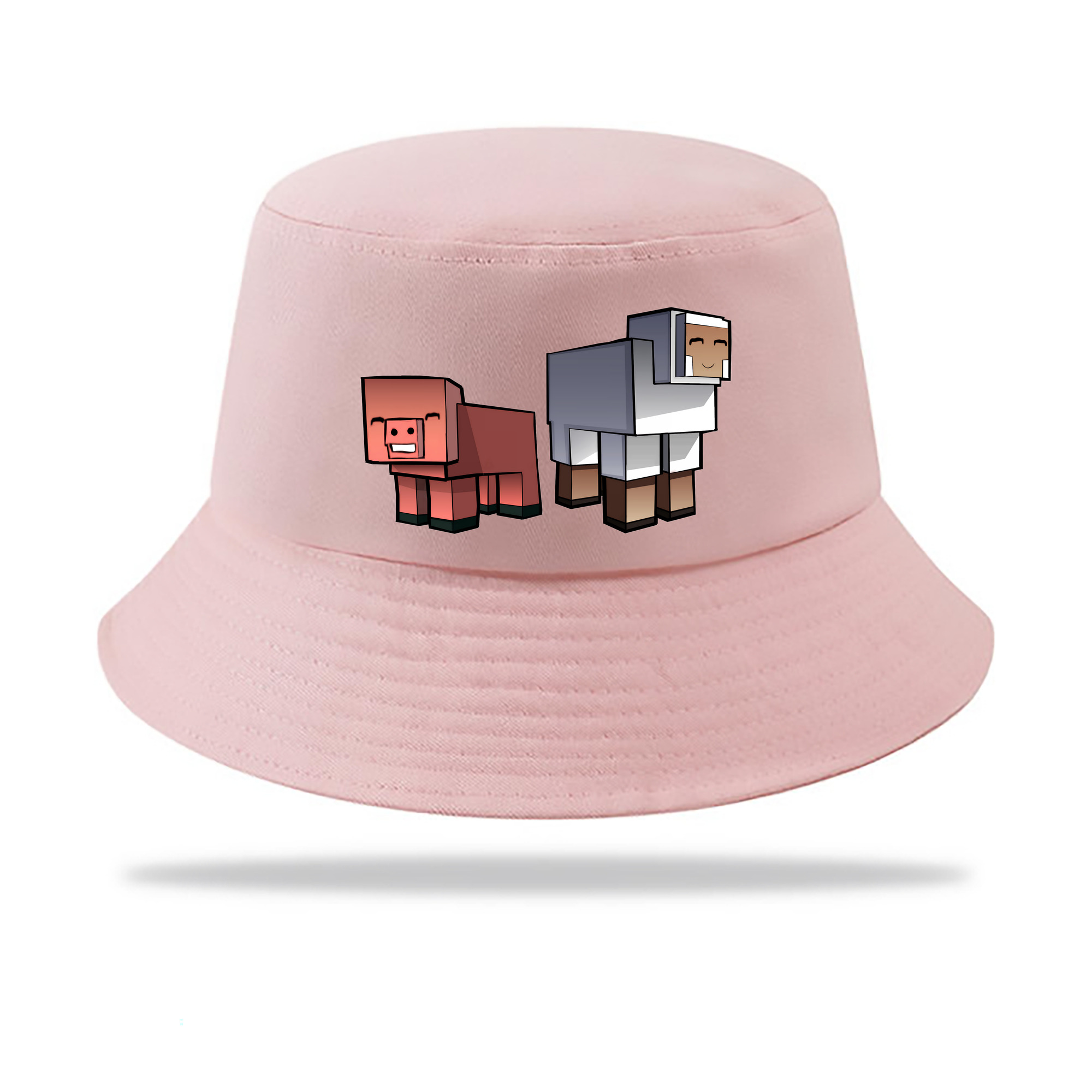 （画像用） マインクラフト ブロックの世界 Minecraft MC Block world アウトドア日除けバケットハット