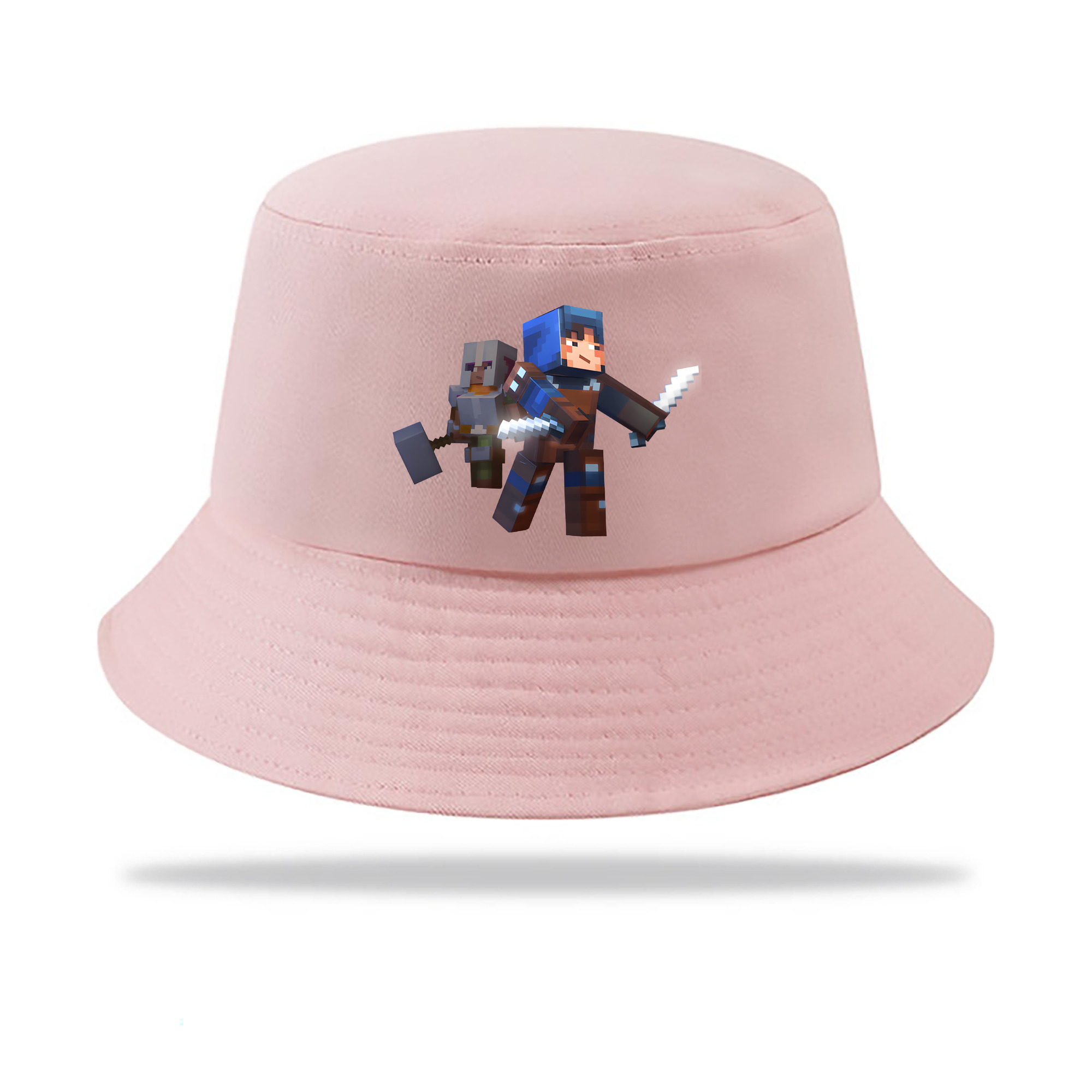 （画像用） マインクラフト ブロックの世界 Minecraft MC Block world アウトドア日除けバケットハット