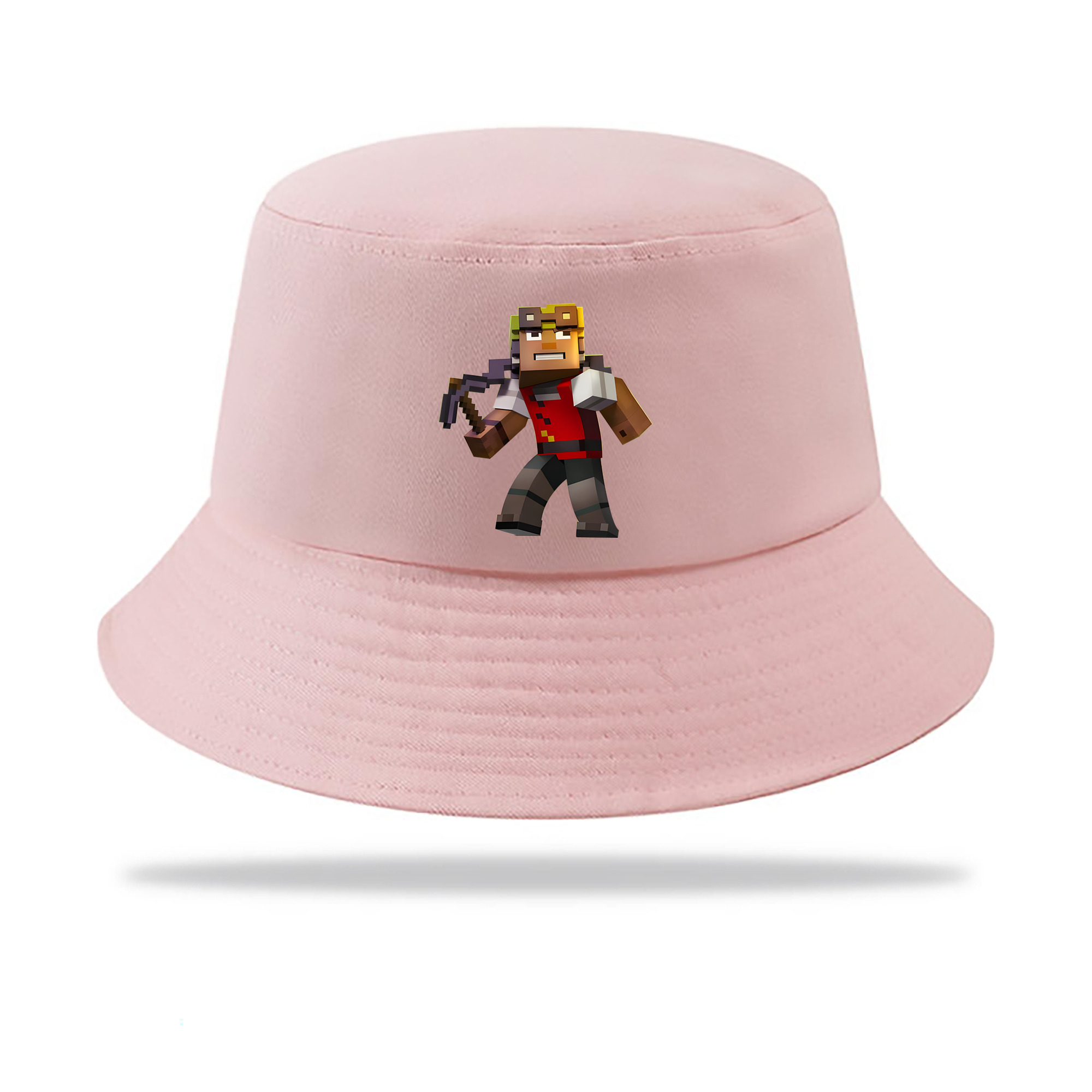 （画像用） マインクラフト ブロックの世界 Minecraft MC Block world アウトドア日除けバケットハット