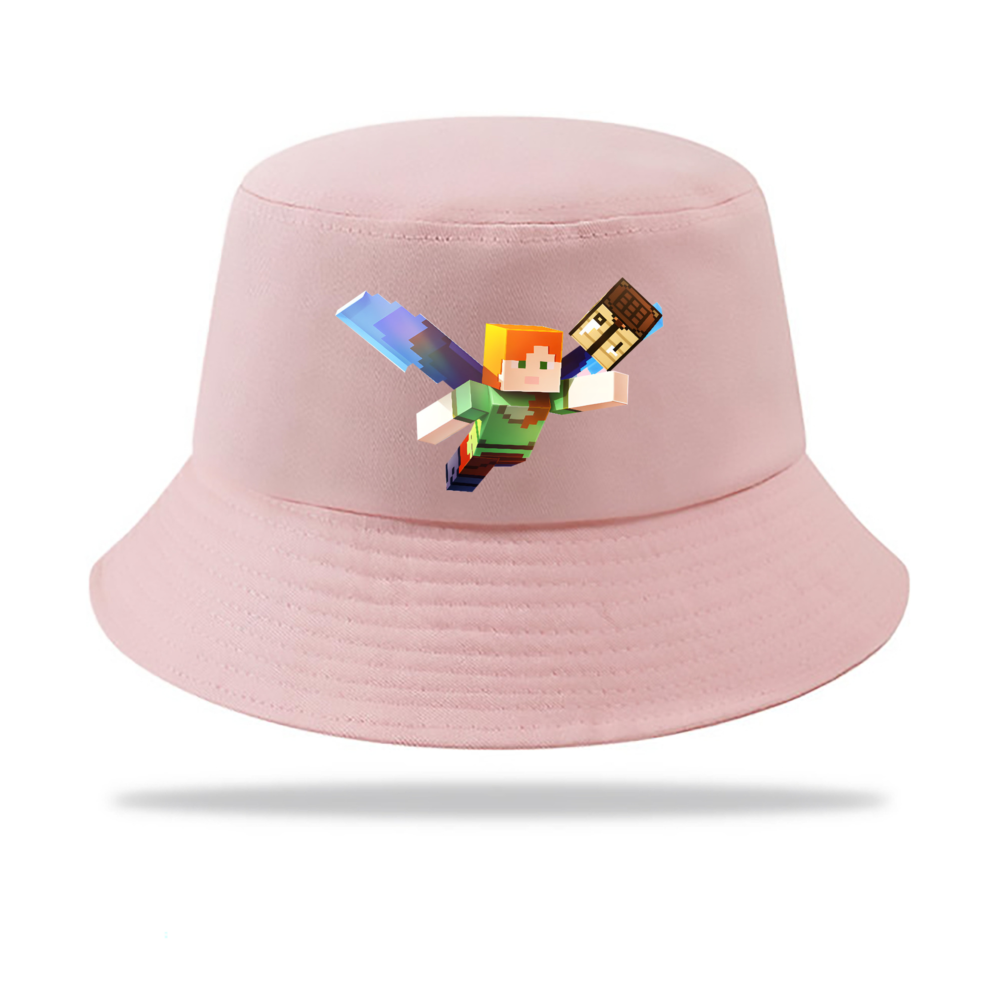 （画像用） マインクラフト ブロックの世界 Minecraft MC Block world アウトドア日除けバケットハット