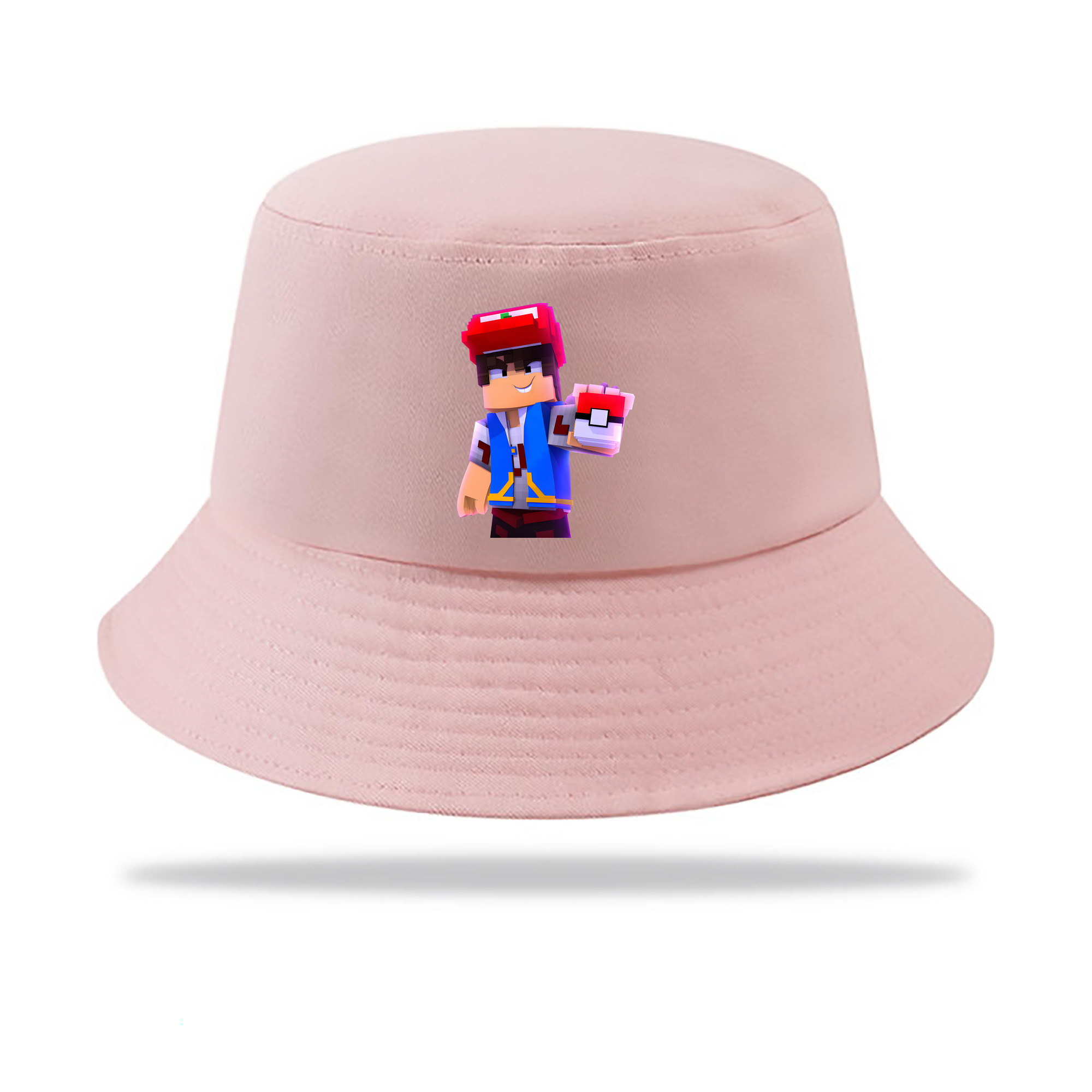 （画像用） マインクラフト ブロックの世界 Minecraft MC Block world アウトドア日除けバケットハット