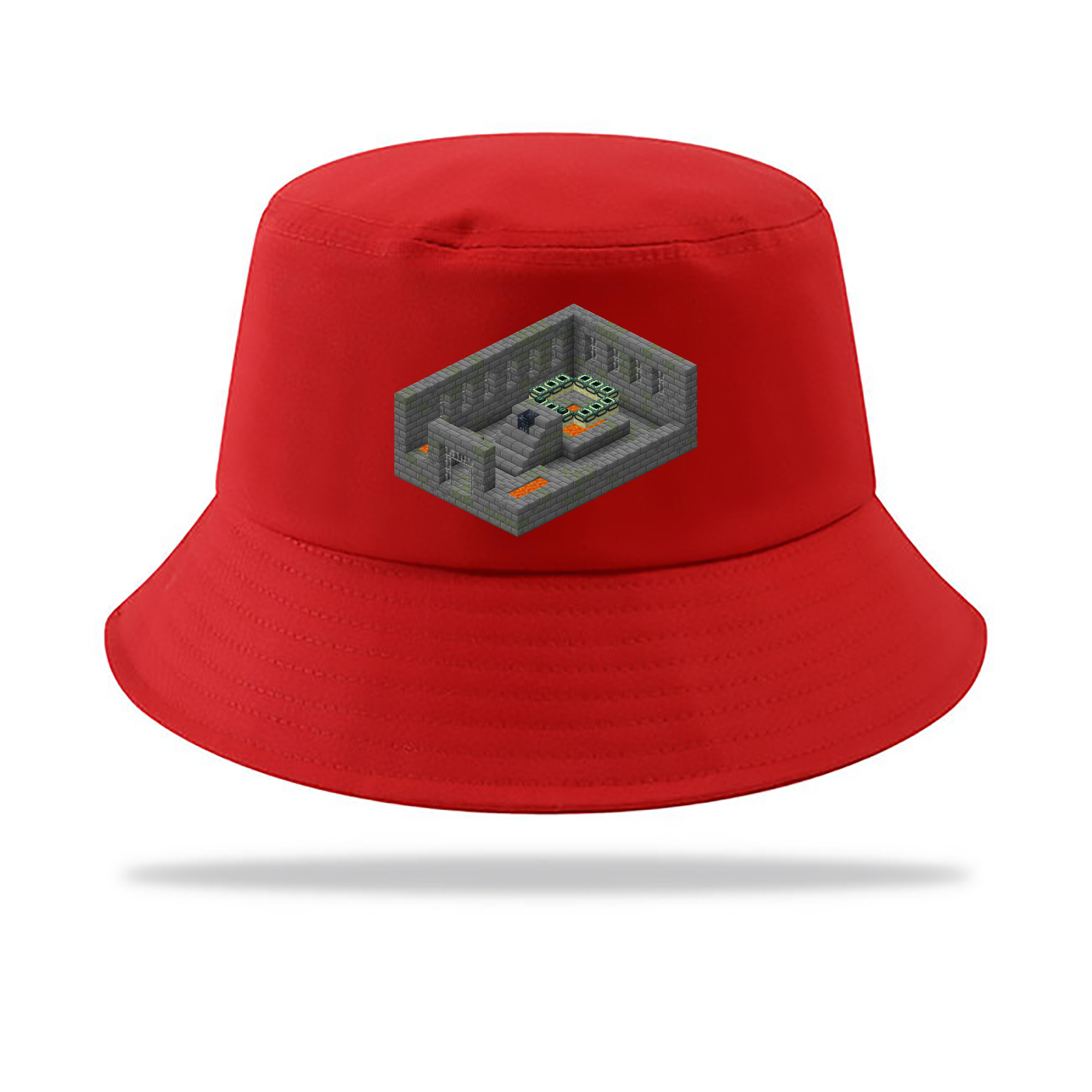 （画像用） マインクラフト ブロックの世界 Minecraft MC Block world アウトドア日除けバケットハット